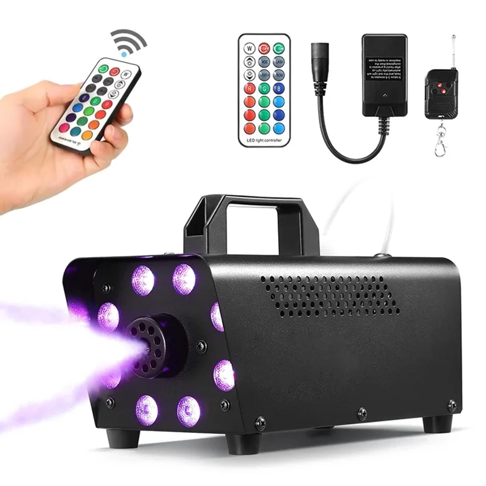 500W Smoke Machine Fog Mist Haze Hazer Effect 13 LED RGB For Disco Party Club