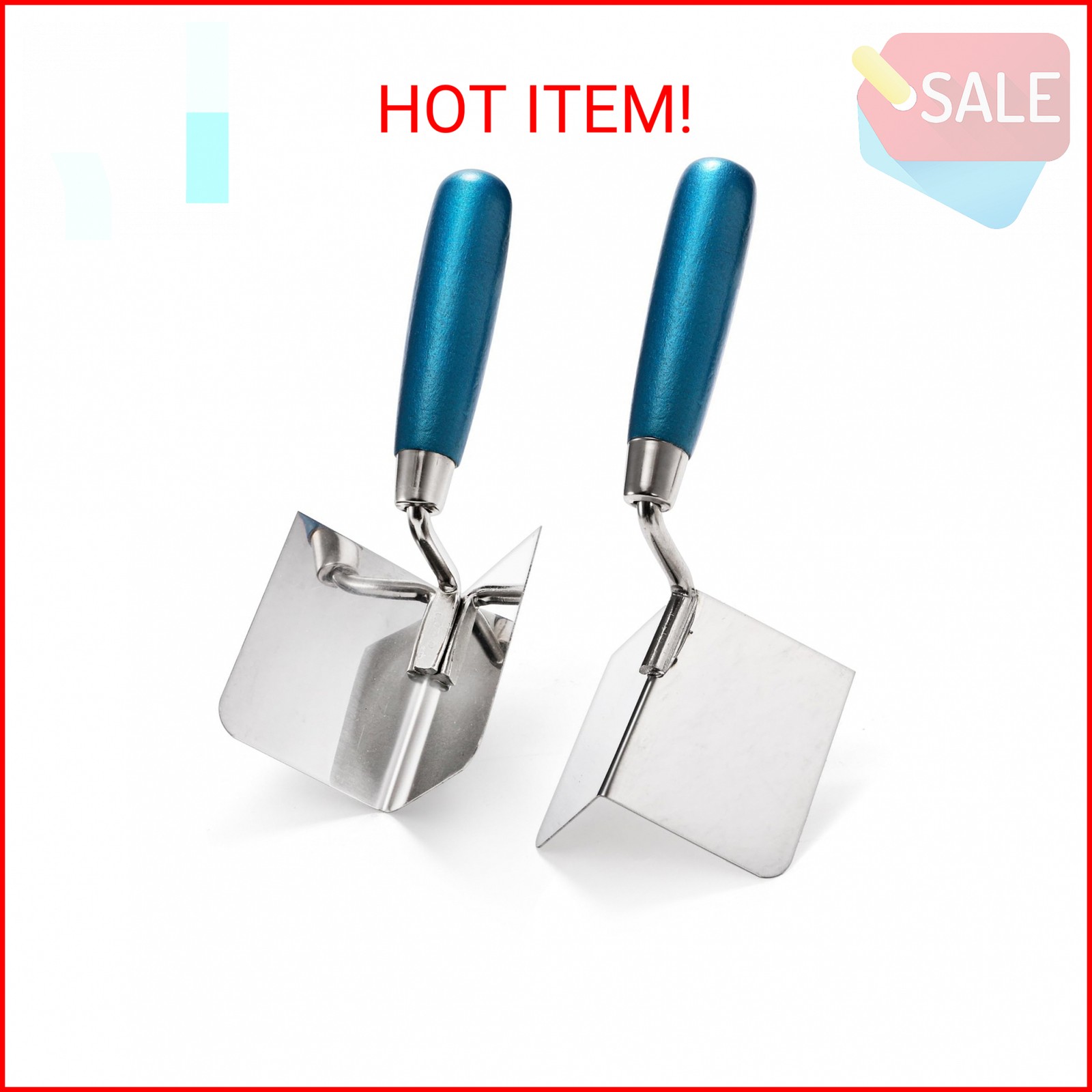 Peohud 2 Pieces Drywall Corner Tool Set, Inside and Outside Corner Knife, Stainl