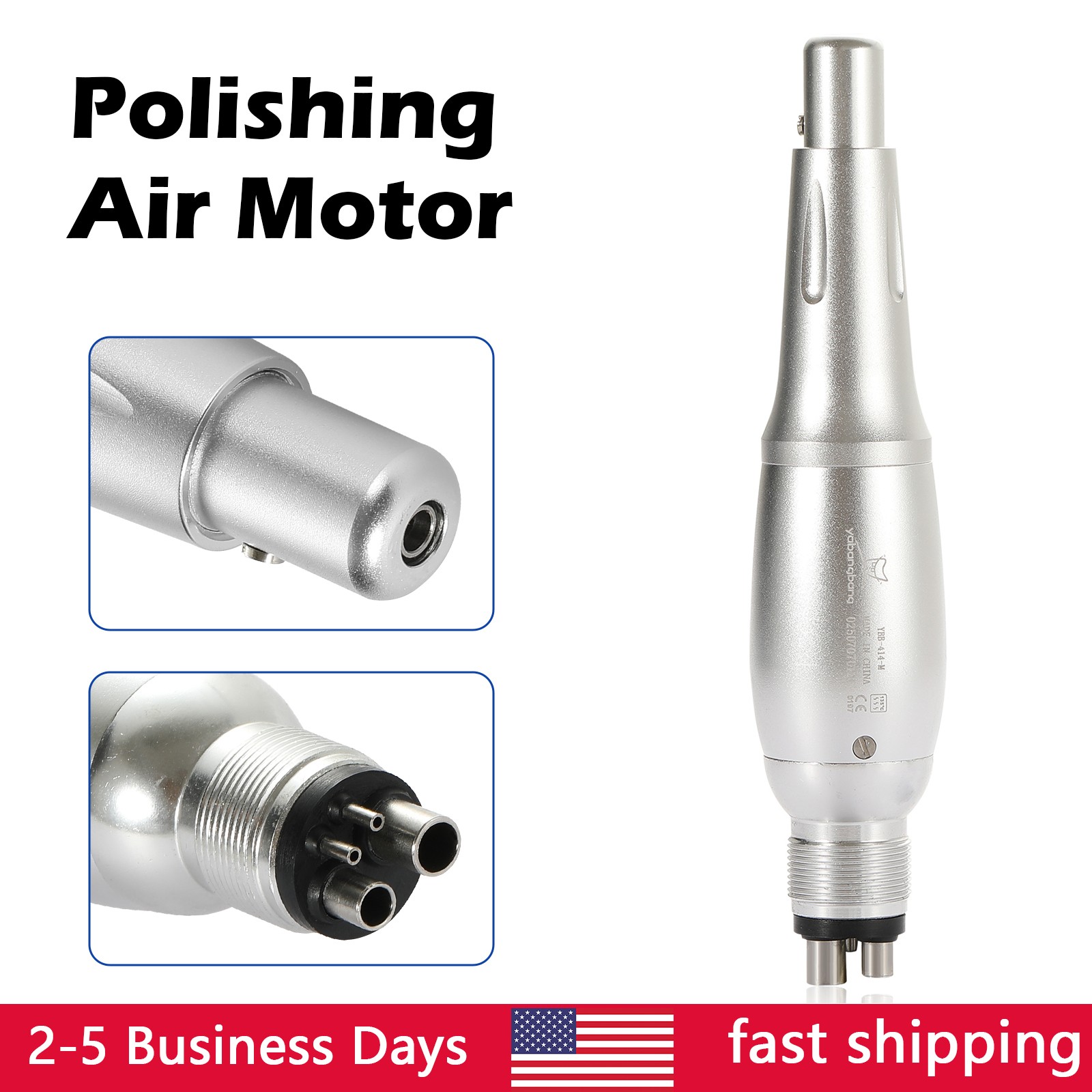 YABANGBANG Dental Hygiene Prophy Handpiece Air Motor 4 Holes & 4:1 Nose Cone