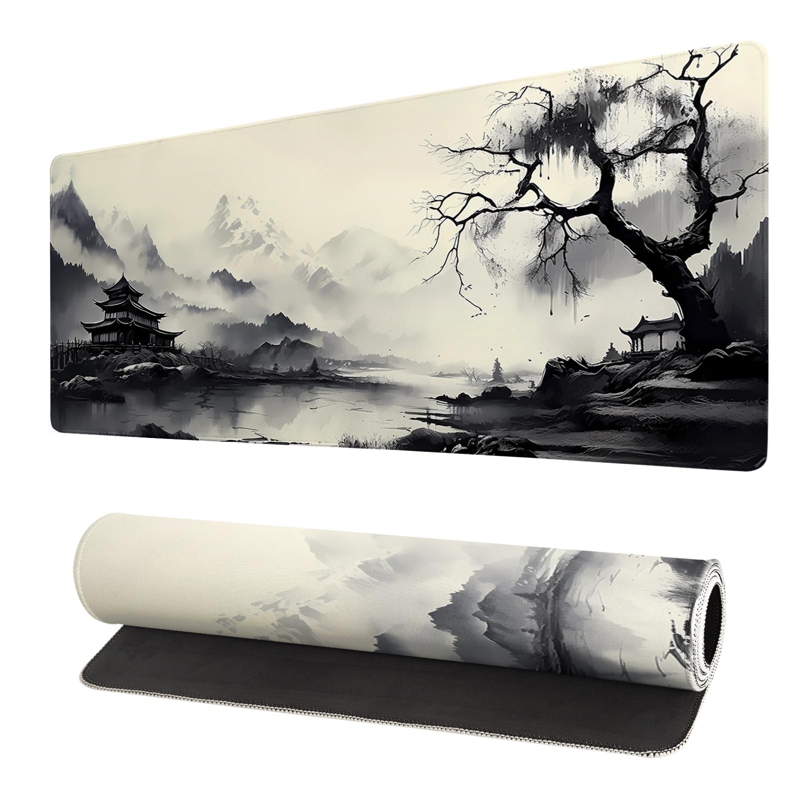 Wash Painting 35.4 x 15.7 in Laptop Mouse Pad Desk Mat Gaming Keyboard Mat