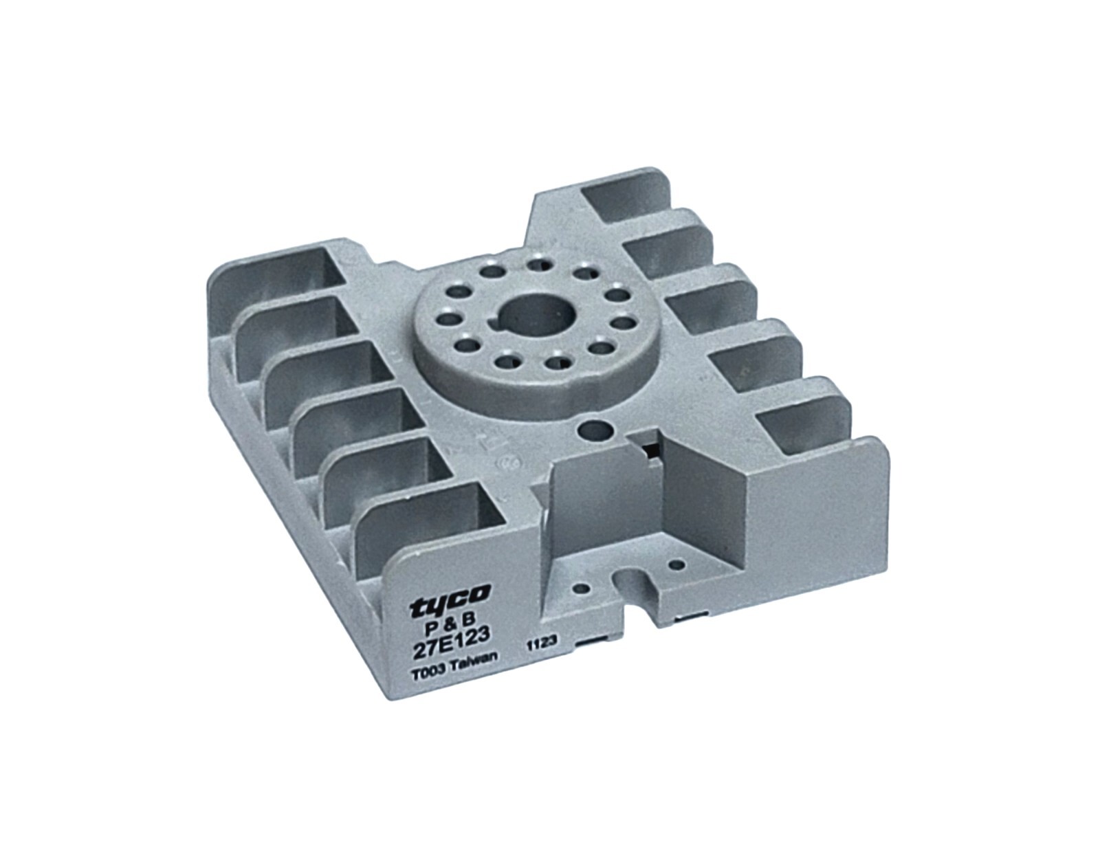 TYCO P&B27E123, 11 Pin Relay Socket, 10 Amp, 300 Volt