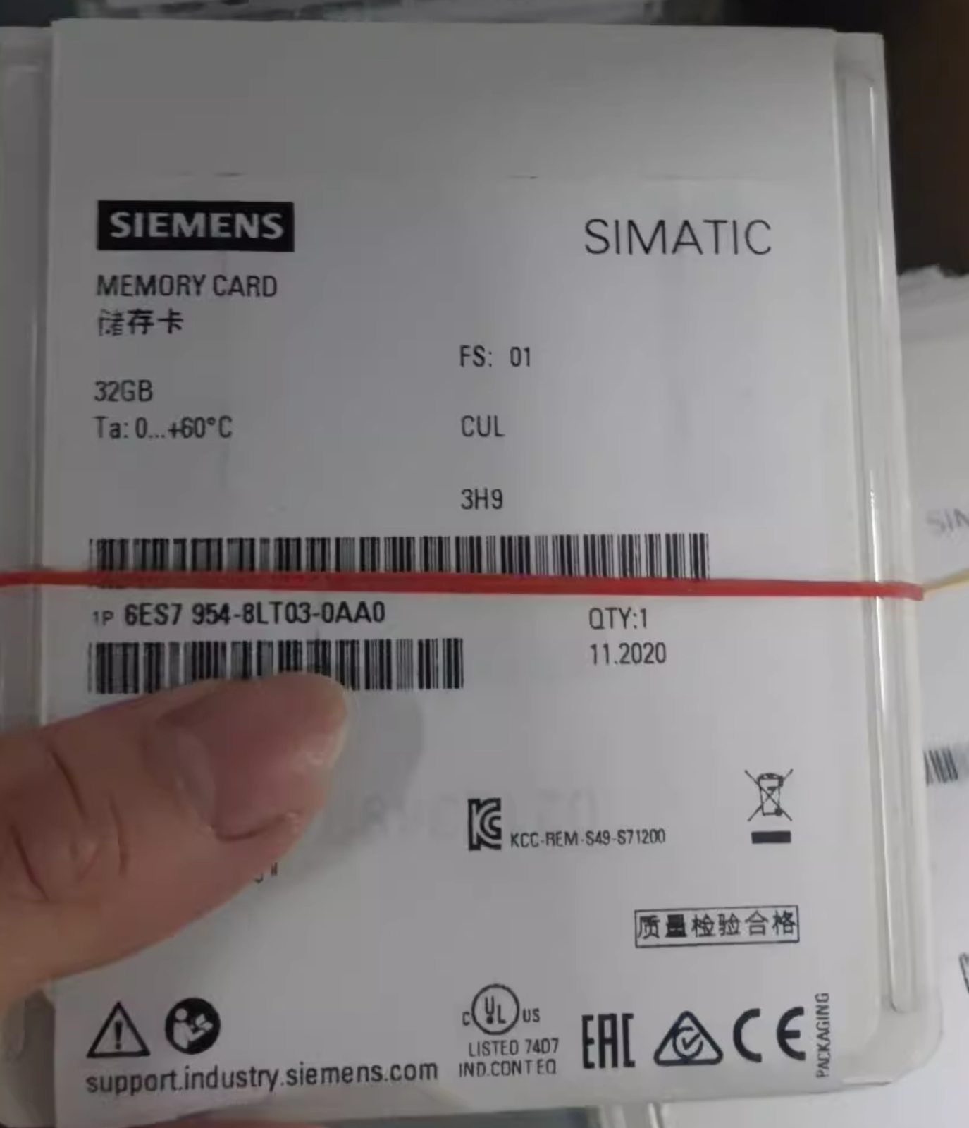 SIEMENS S7-300/C7/ET 200 Micro Memory Card 6ES7954-8LT03-0AA0