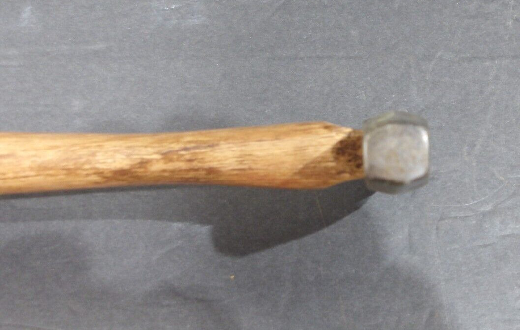 Vintage Upholstery Tack Hammer Split Head Mallet Solid Wooden Handle 10.25" Long