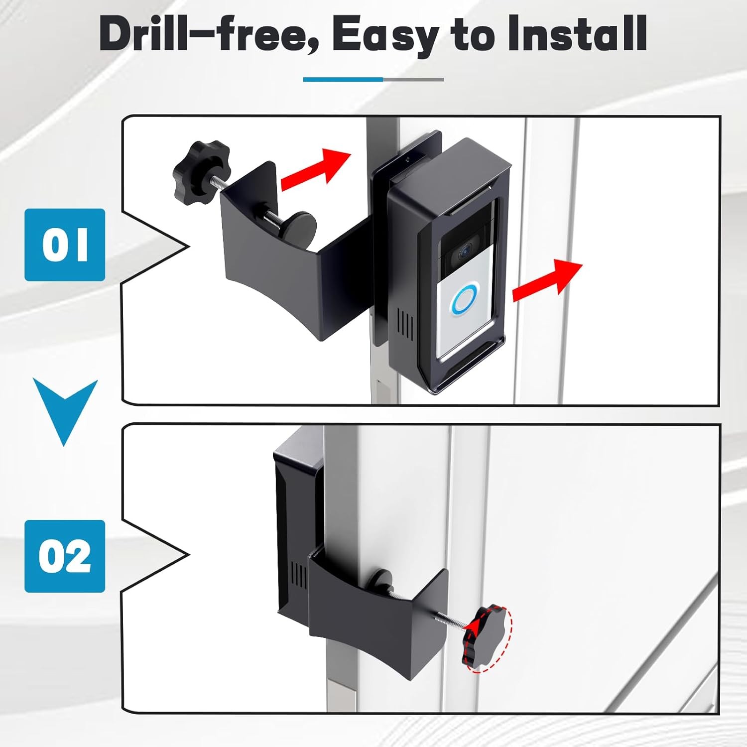Anti-theft Video Doorbell Mount Adjustable Bracket Compatible with Ring & Blink