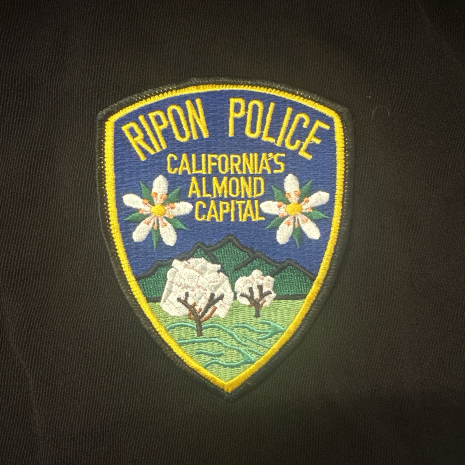 Ripon California Police Patch CA Police Patch California’s Almond Capital Flower
