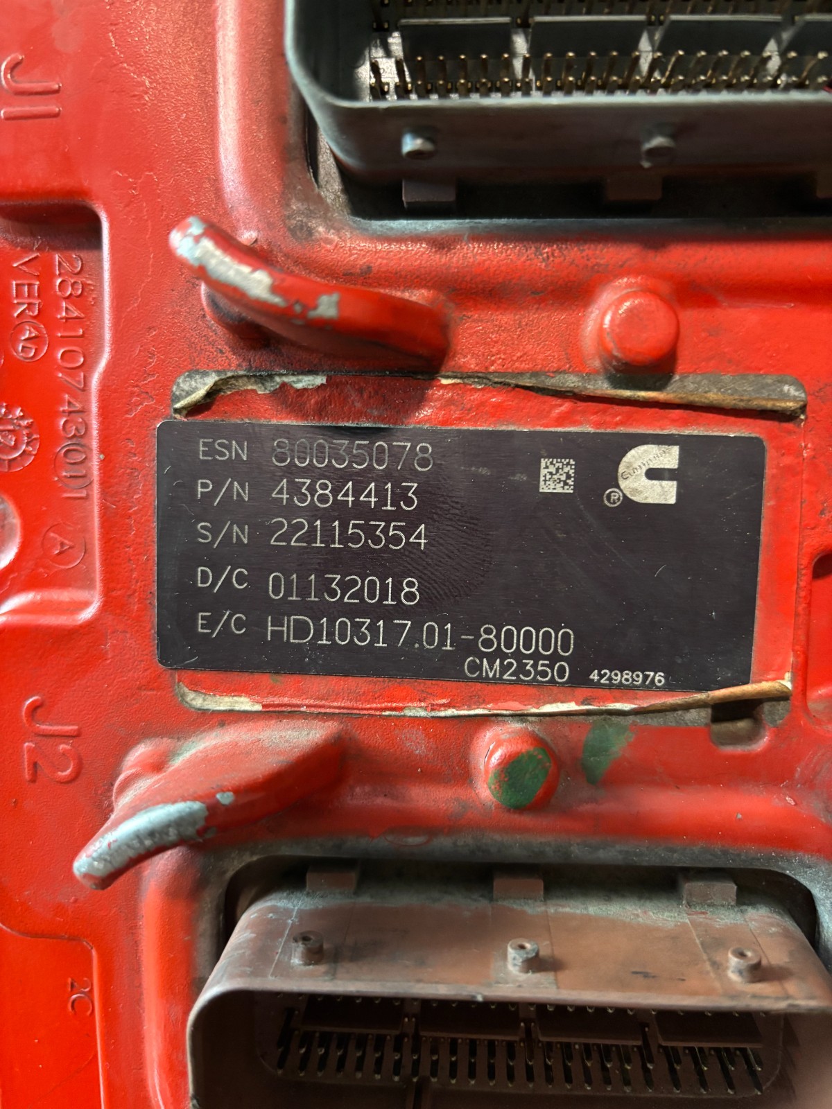 Cummins ISX X15 CM2350 ECM ECU 4384413 Engine Control Module Computer