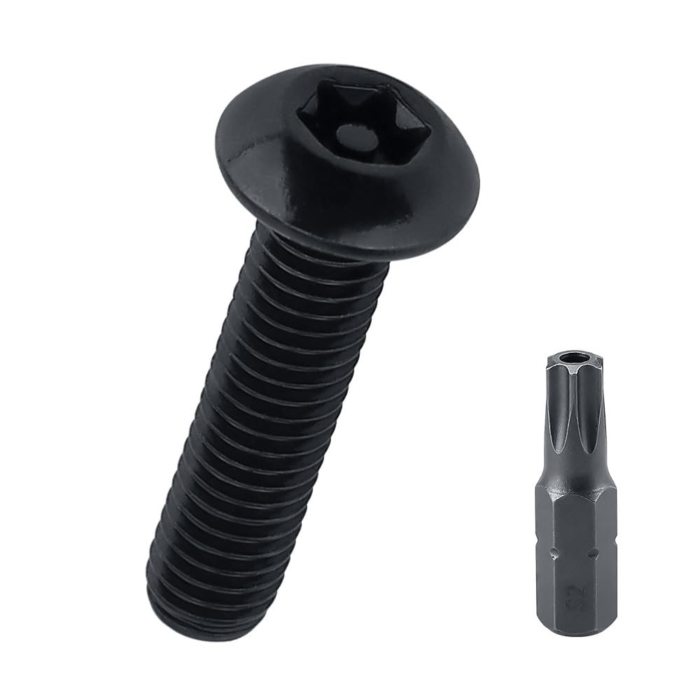 M6-1.0 x 20mm Button Torx Head Machine Screws 25 pcs, 18-8 304 Stainless Stee...