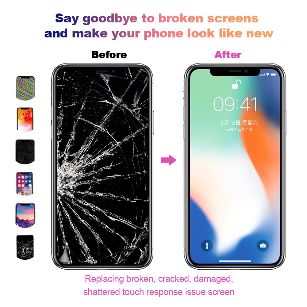 For iPhone XR LCD Display Touch Screen Digitizer Assembly Frame Replacement