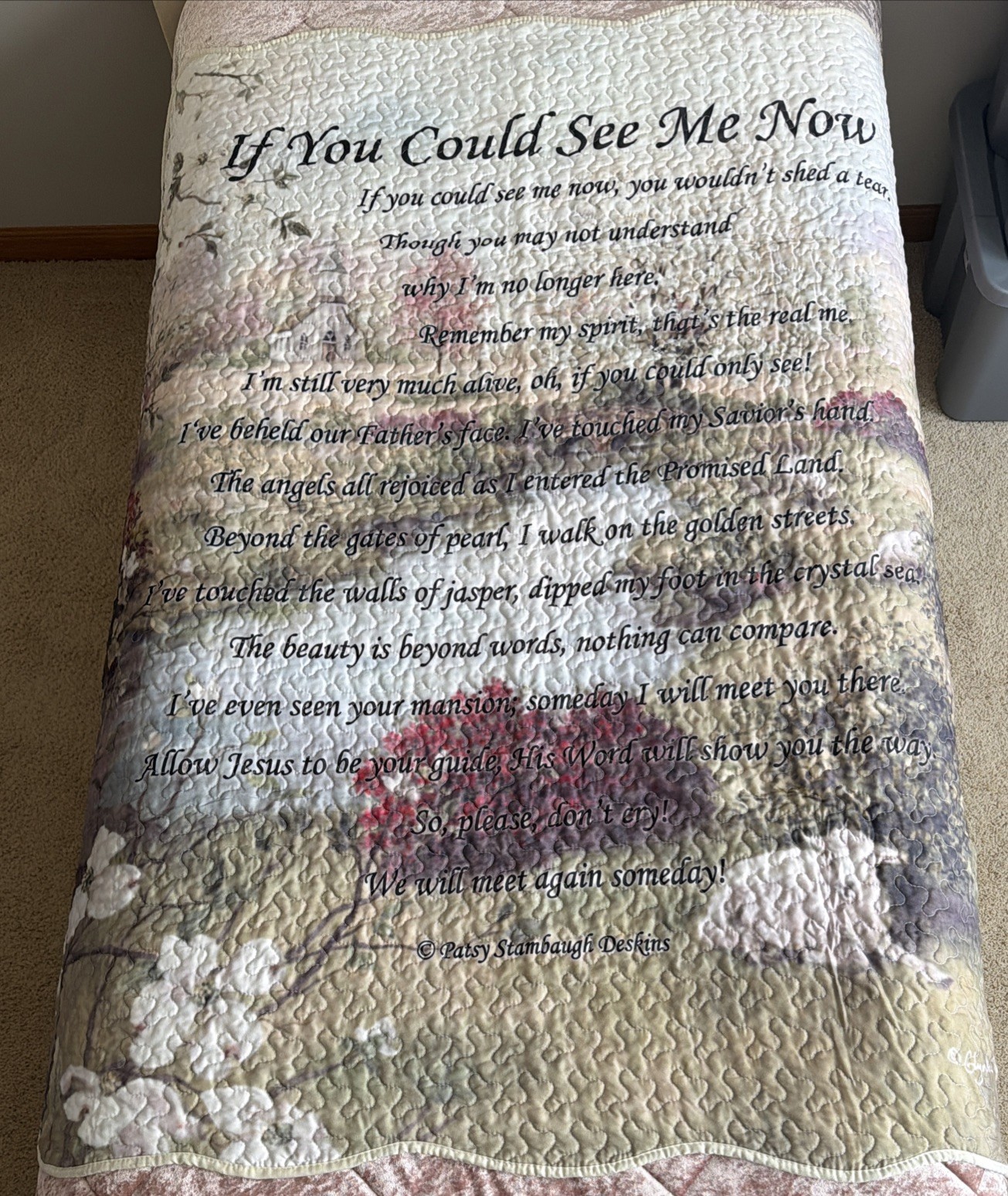 If You Could See Me Now Lightweight Quilted Blanket