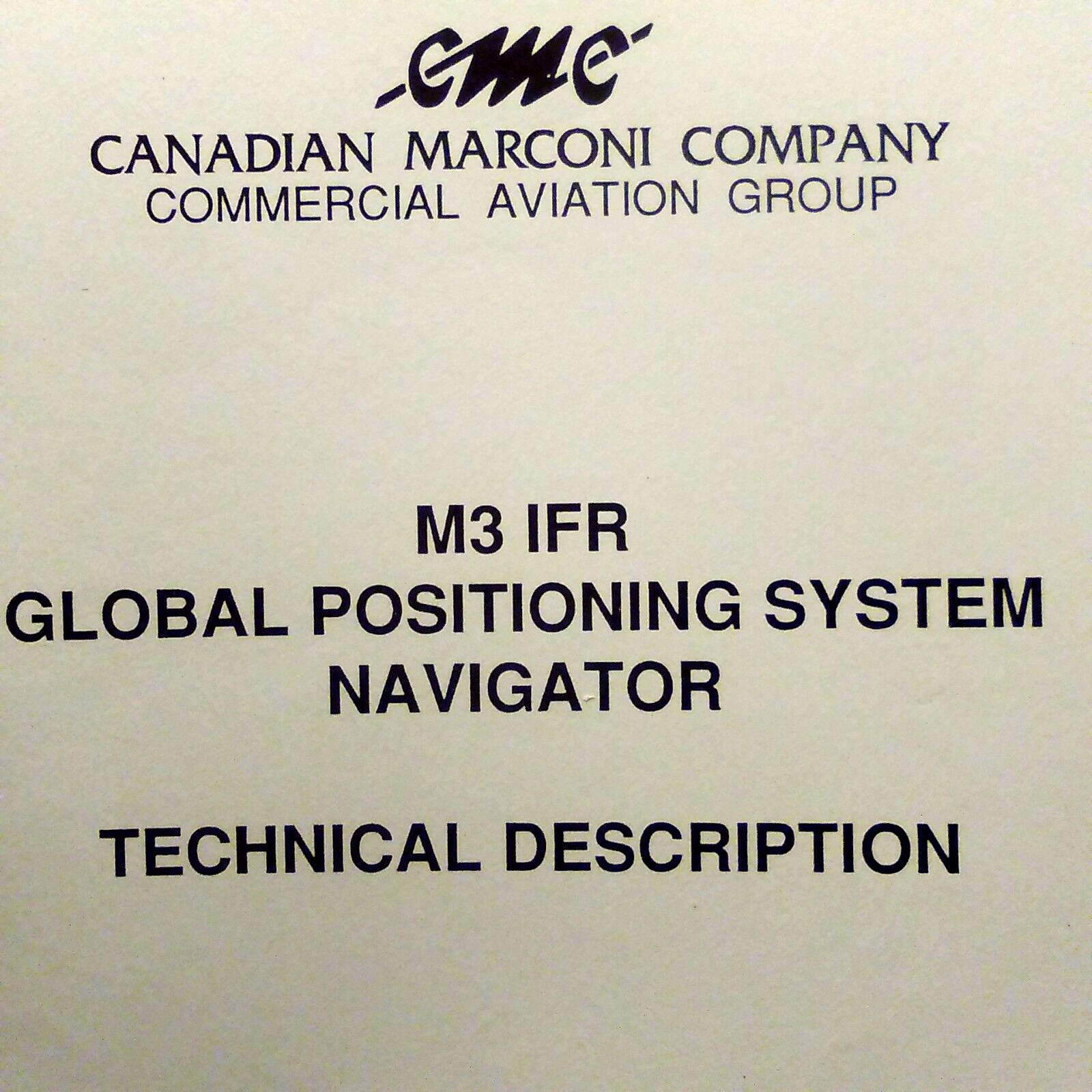 Canadian Marconi M3 IFR GPS Technical Description & Operator's Manual