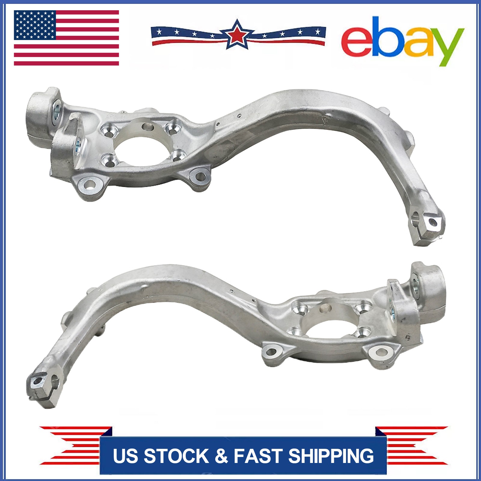 2X Front L + R Suspension Steering Knuckles for Audi A4 S4 2002-2009 8E0407254E