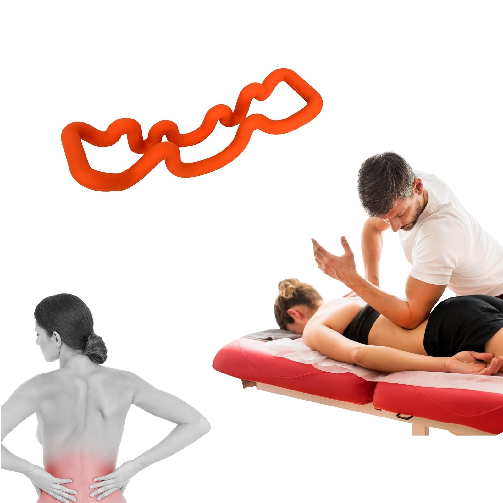 LittleMum Back Deep Tissue Massager, Back Stretcher, Relieve Low Back Pain, M...