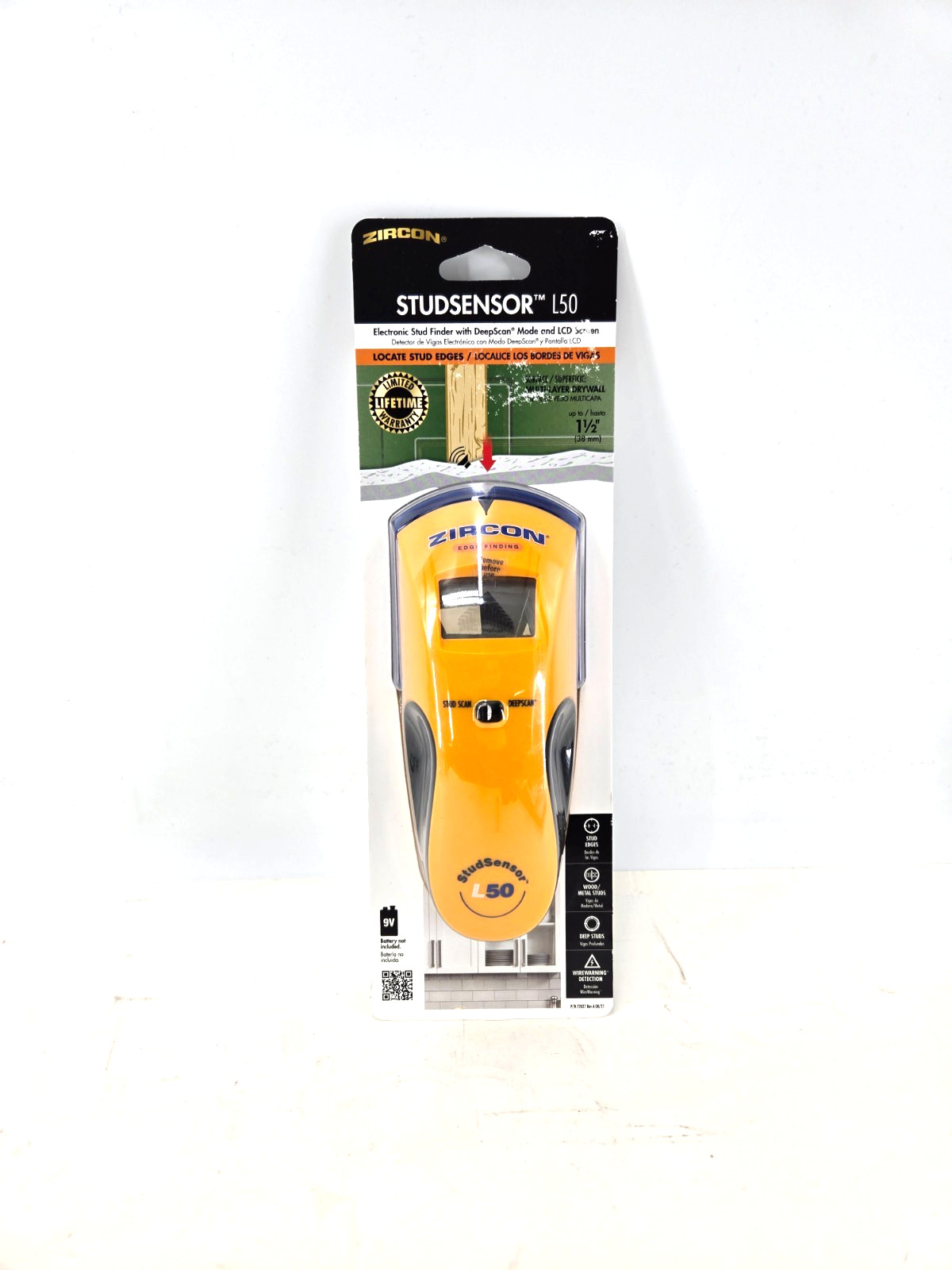 Zircon StudSensor L50 Edge Finding Electronic Stud Finder Sensor w/ Deep Scan
