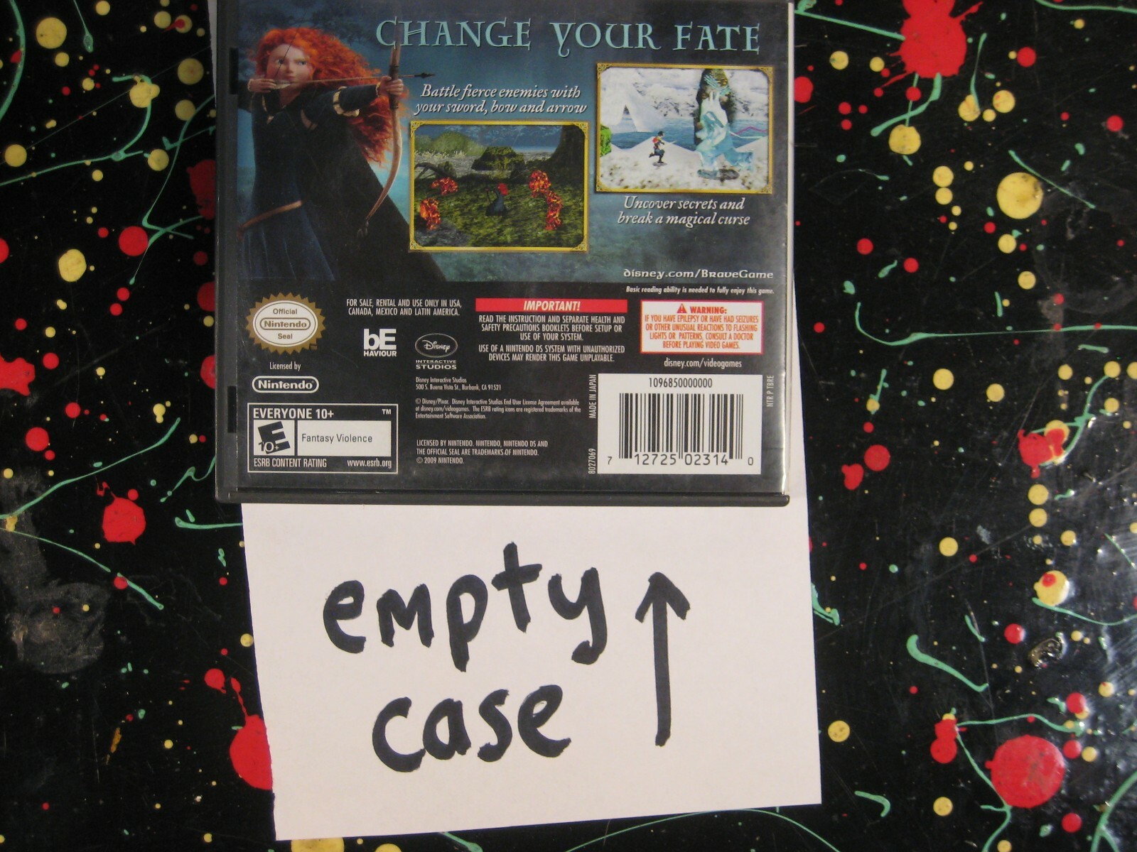 Brave Disney Pixar Nintendo DS Empty Case only