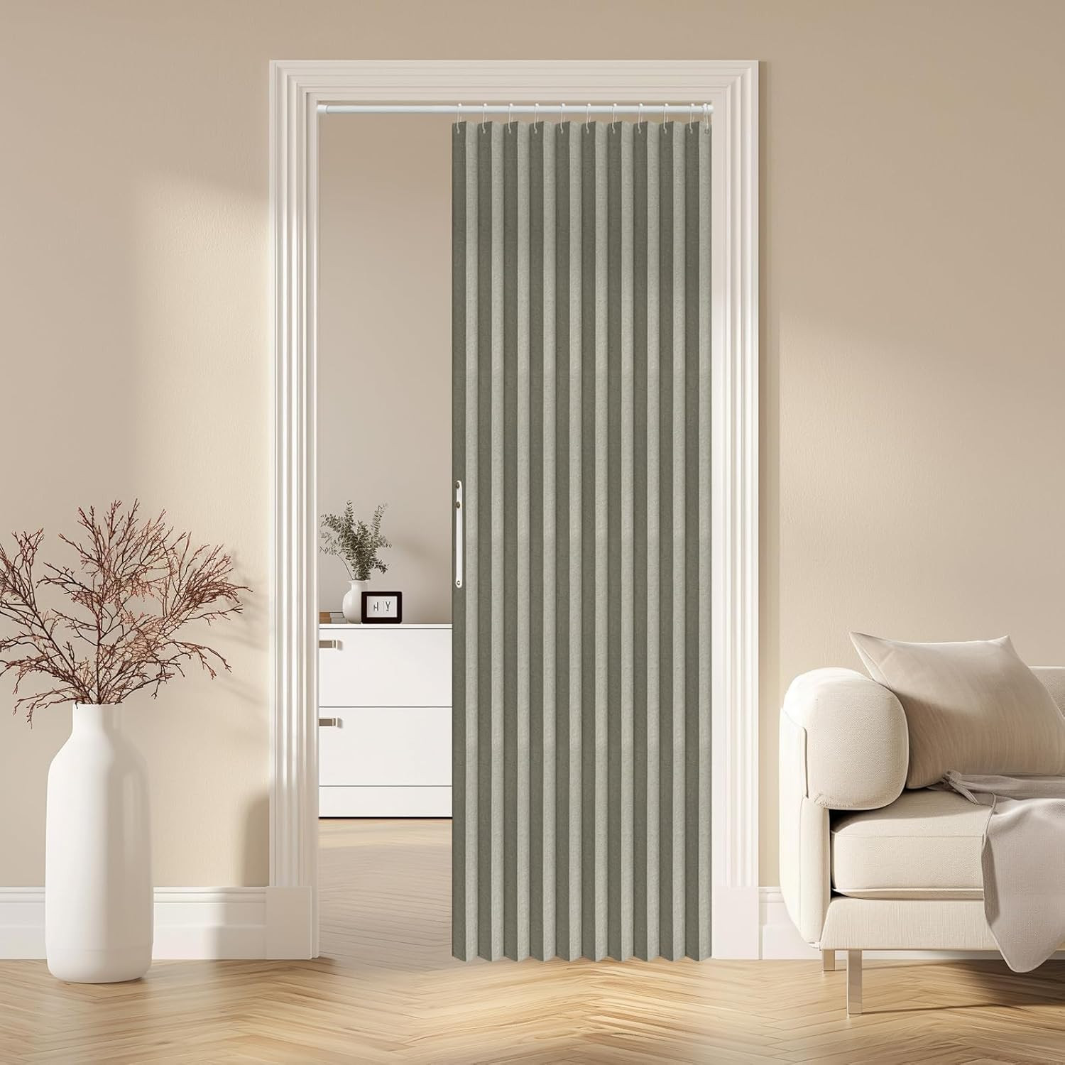 100% Blackout  Door Curtain Folding Door Accordion Door Closet Door Curt