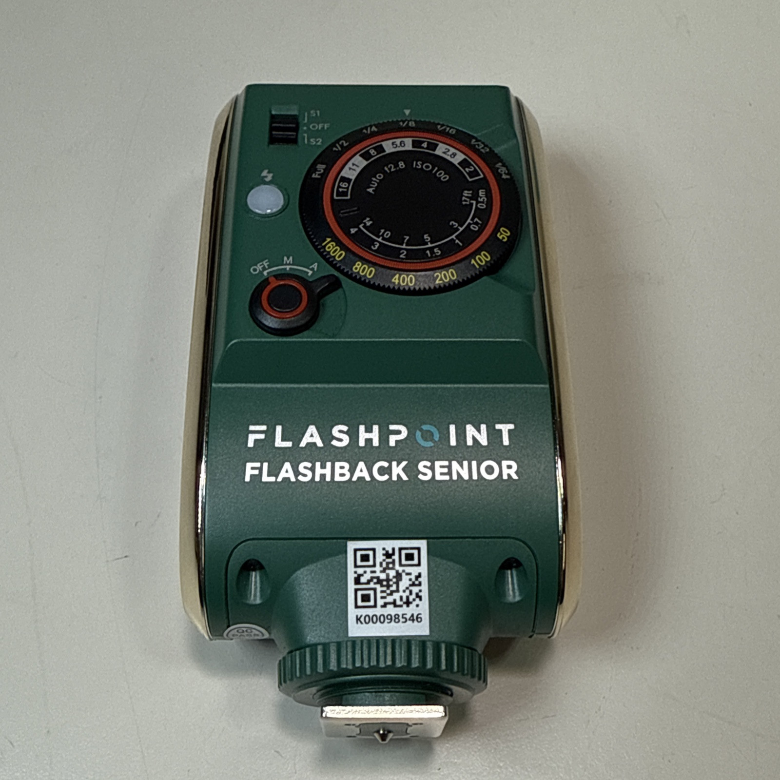 Flashpoint FlashBack Senior On-Camera Flash, Green. Tested