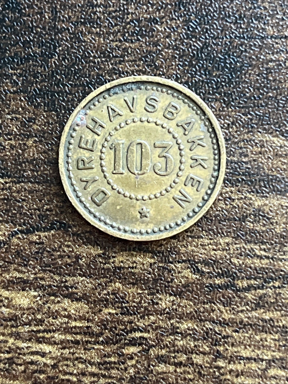 Denmark Amusement Park Dyrehausbakken 103 Vaerdi 10 Maerke Rare Vtg Token TC2599