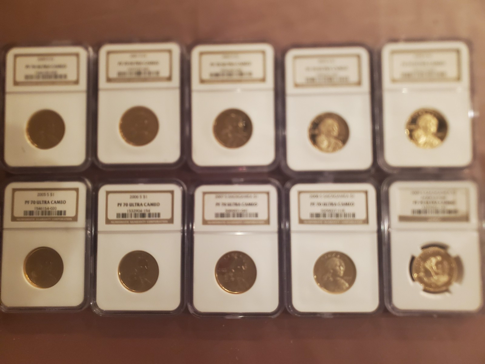2000-2010 (11-Coin) Proof Native American Dollar-Sacagawea Set PF70UCAM