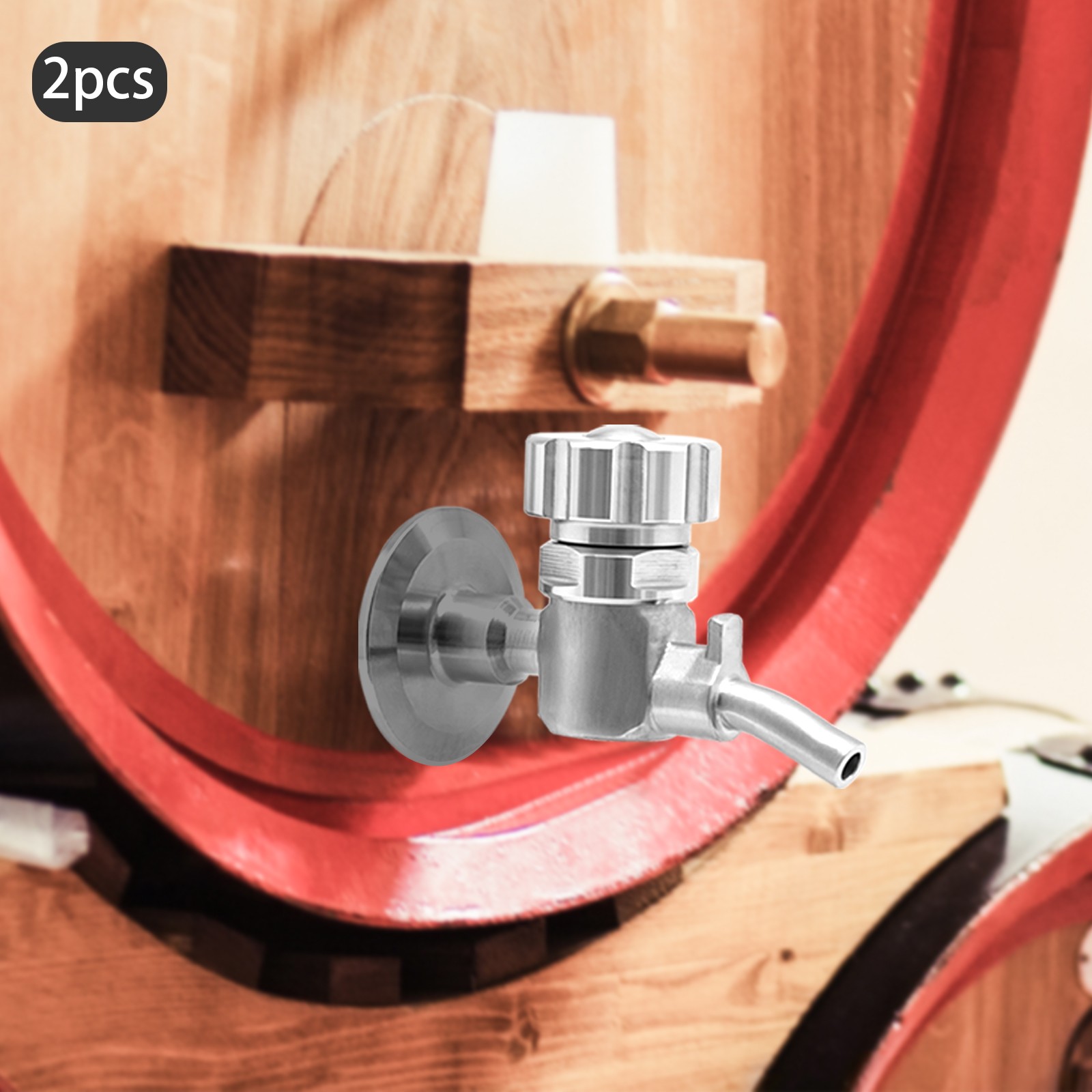 2 PCS 1.5'' SS304 Stainless Sampling Valve Beer Sampling Valve Clamp End