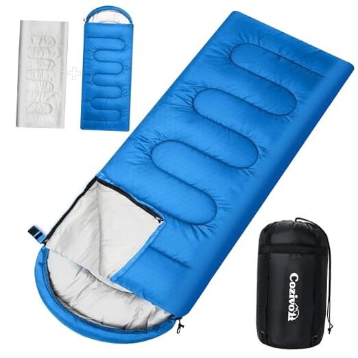 2-in-1 Detachable Sleeping Bag,Waterproof 4-Season Adult Sleeping Bags