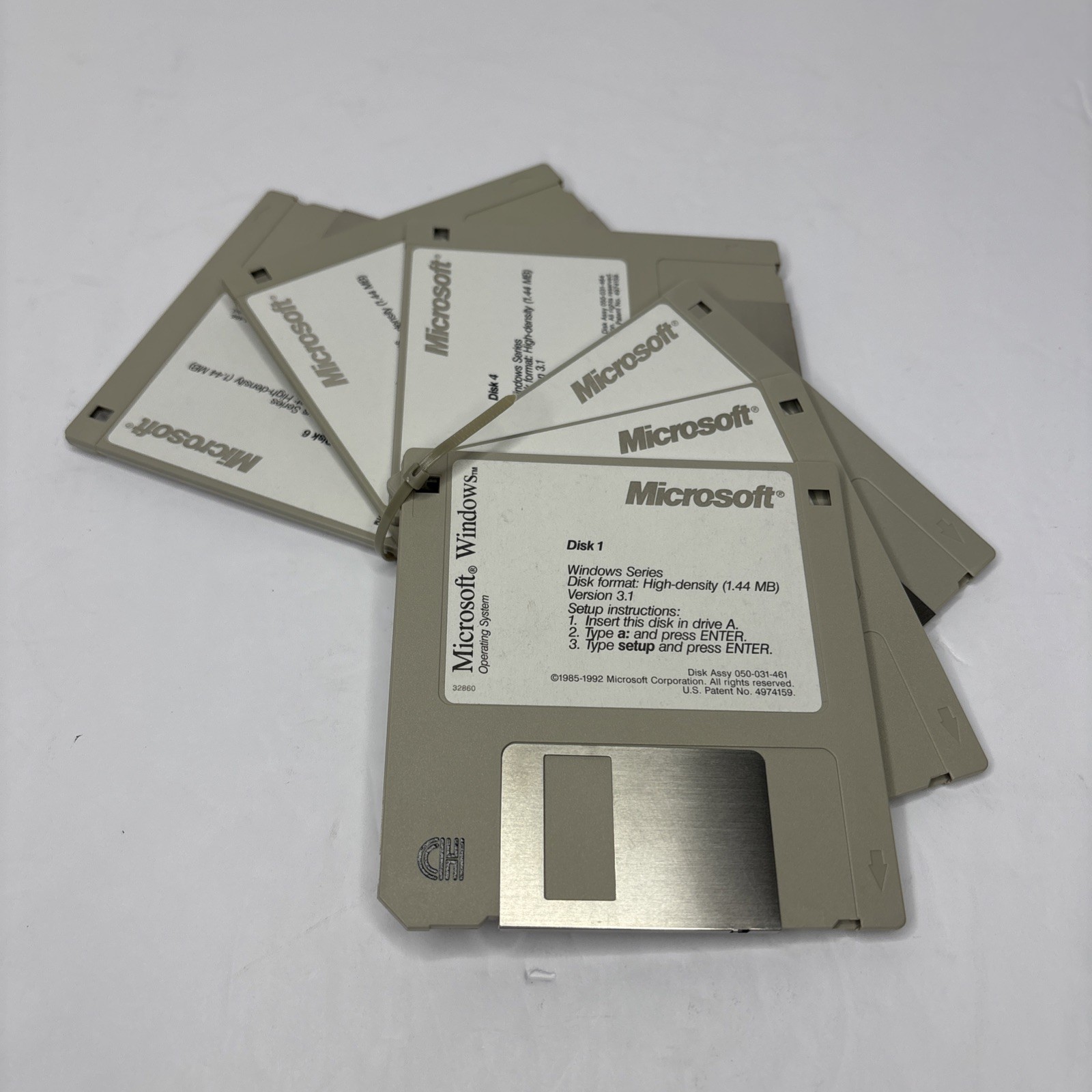 Microsoft Windows Series Vintage Version 3.1 Disk 1-6 Lot 1.44MB Floppy Disk