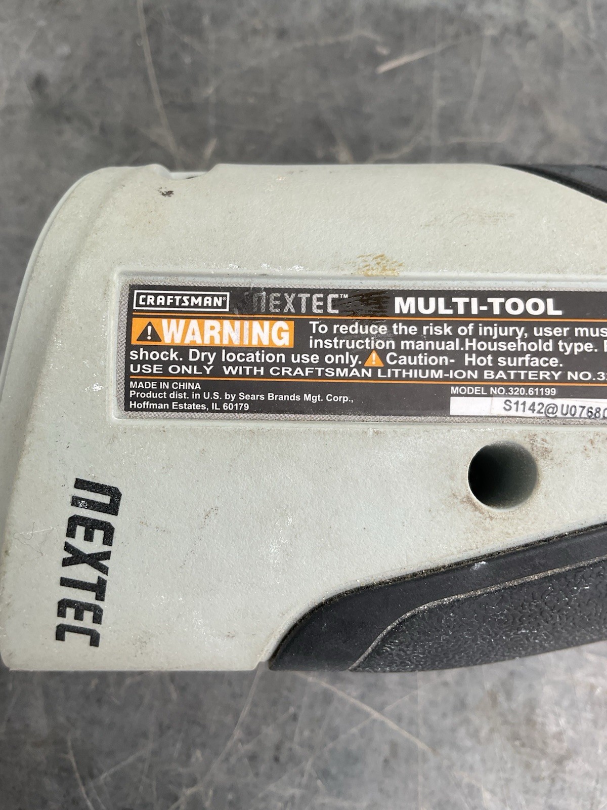 Craftsman Nextec Multi-Tool 12V Model 320.61199 Tool Only Untested