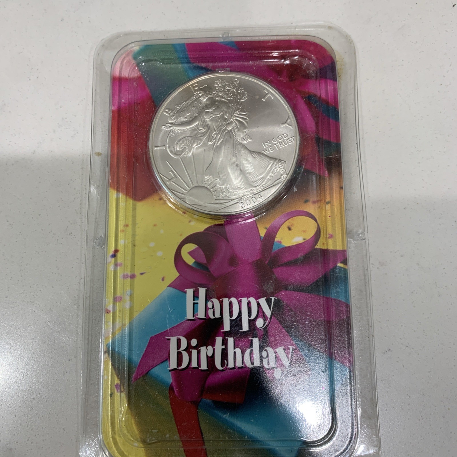 2004 WALKING LIBERTY AMERICAN EAGLE .999 FINE SILVER DOLLAR  1oz. Bday