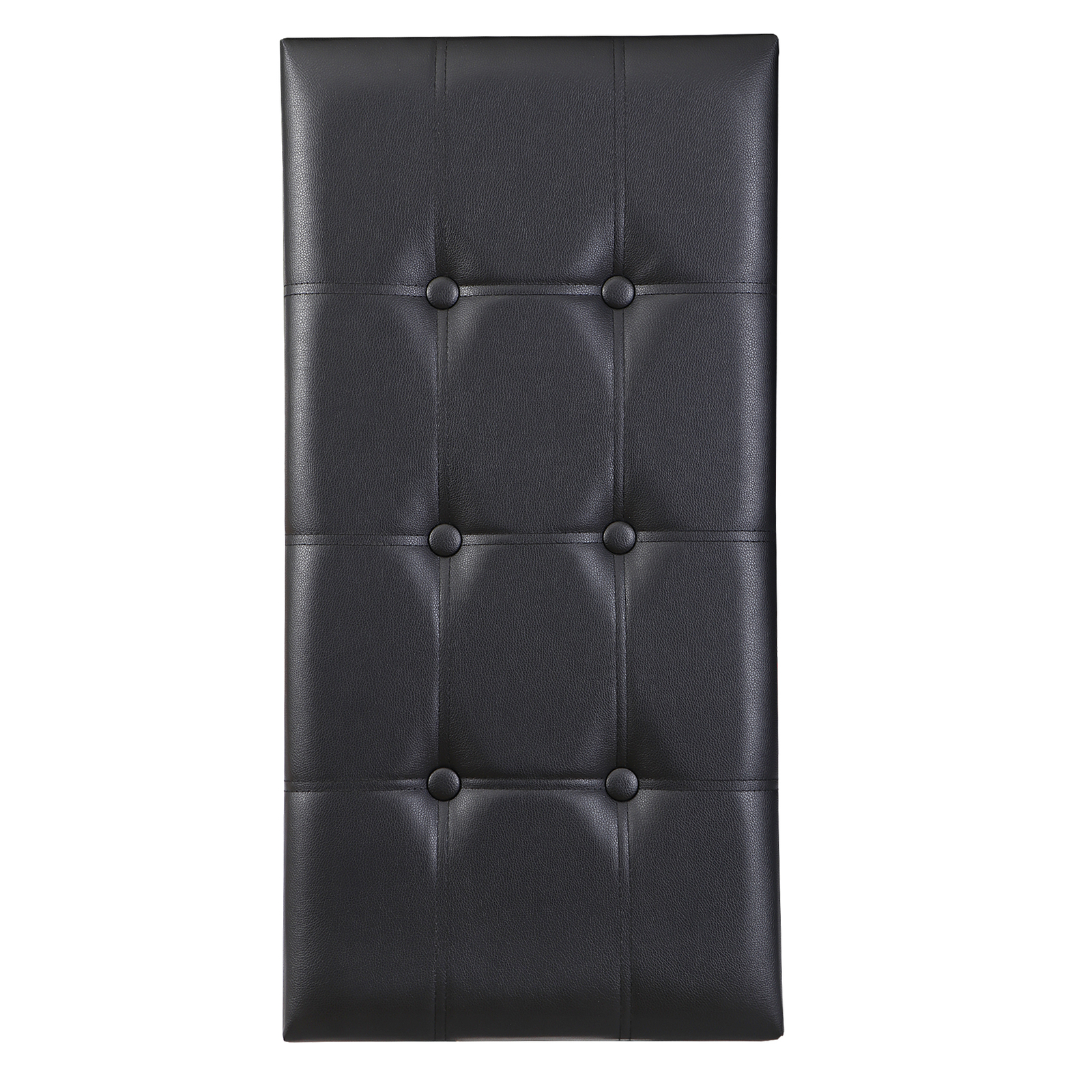 30" Folding Storage Ottoman Storage Bench Foam Padded Seat Support 350lbs Black