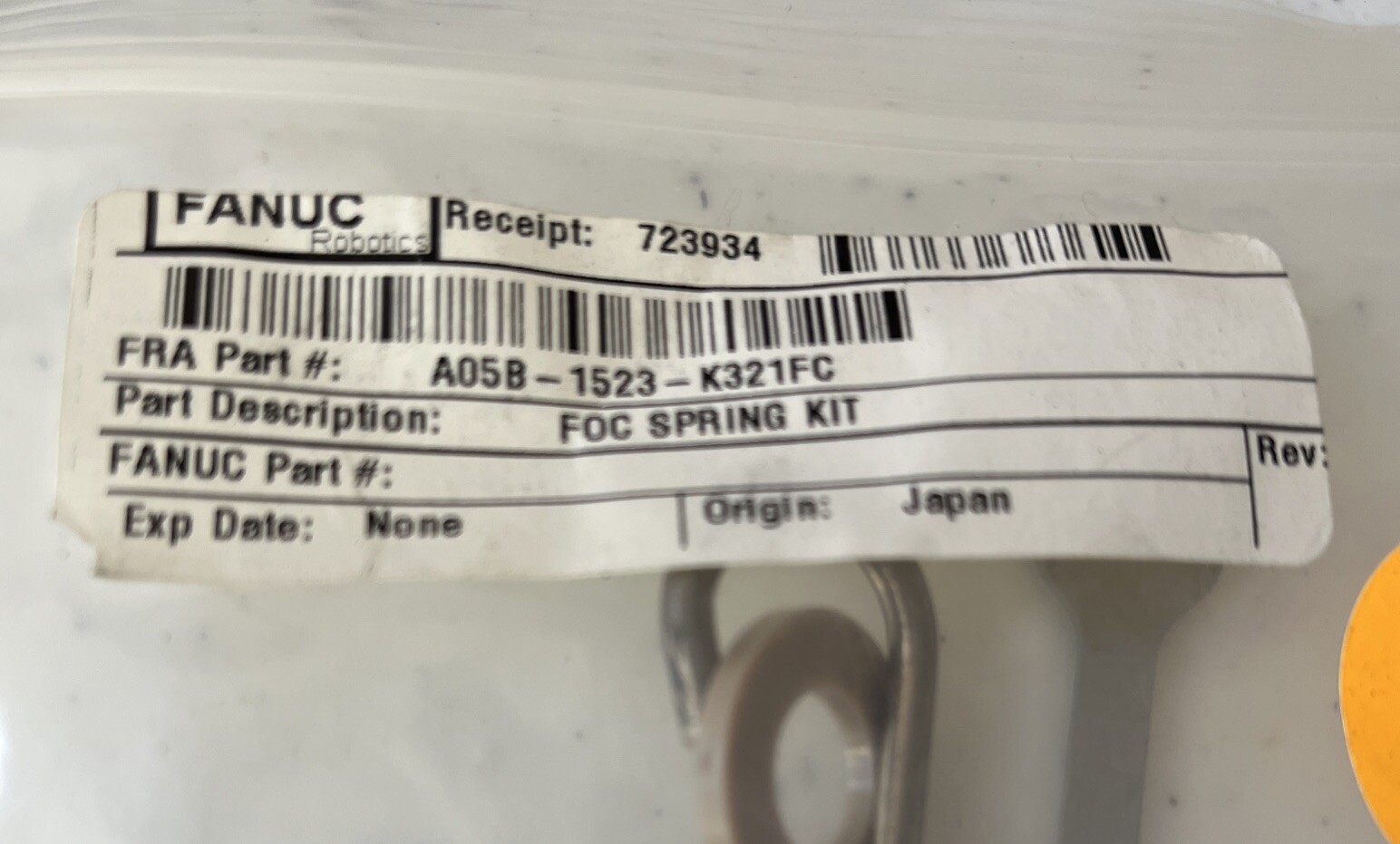 FANUC #A05B-1523-K321FC FOC SPRING KIT