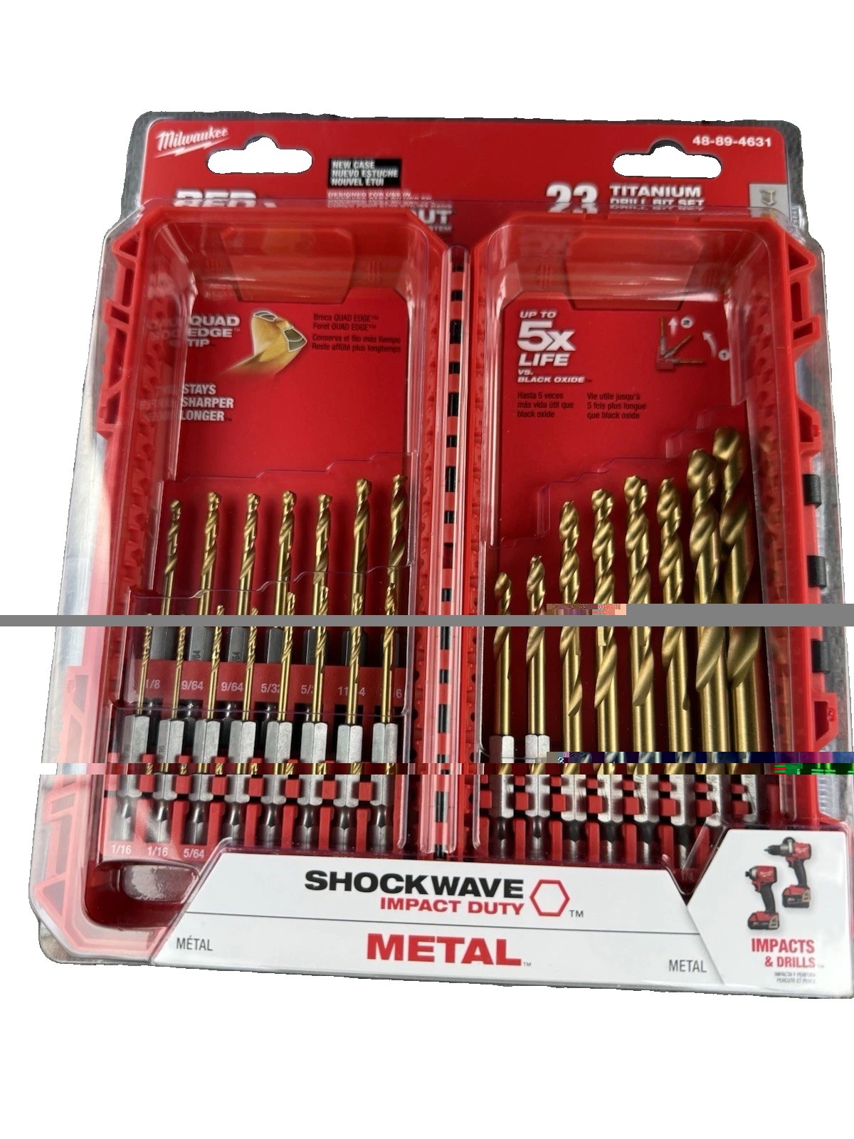 Milwaukee 48-89-4631 Shockwave Titanium Drill Bits Set- 23Pc