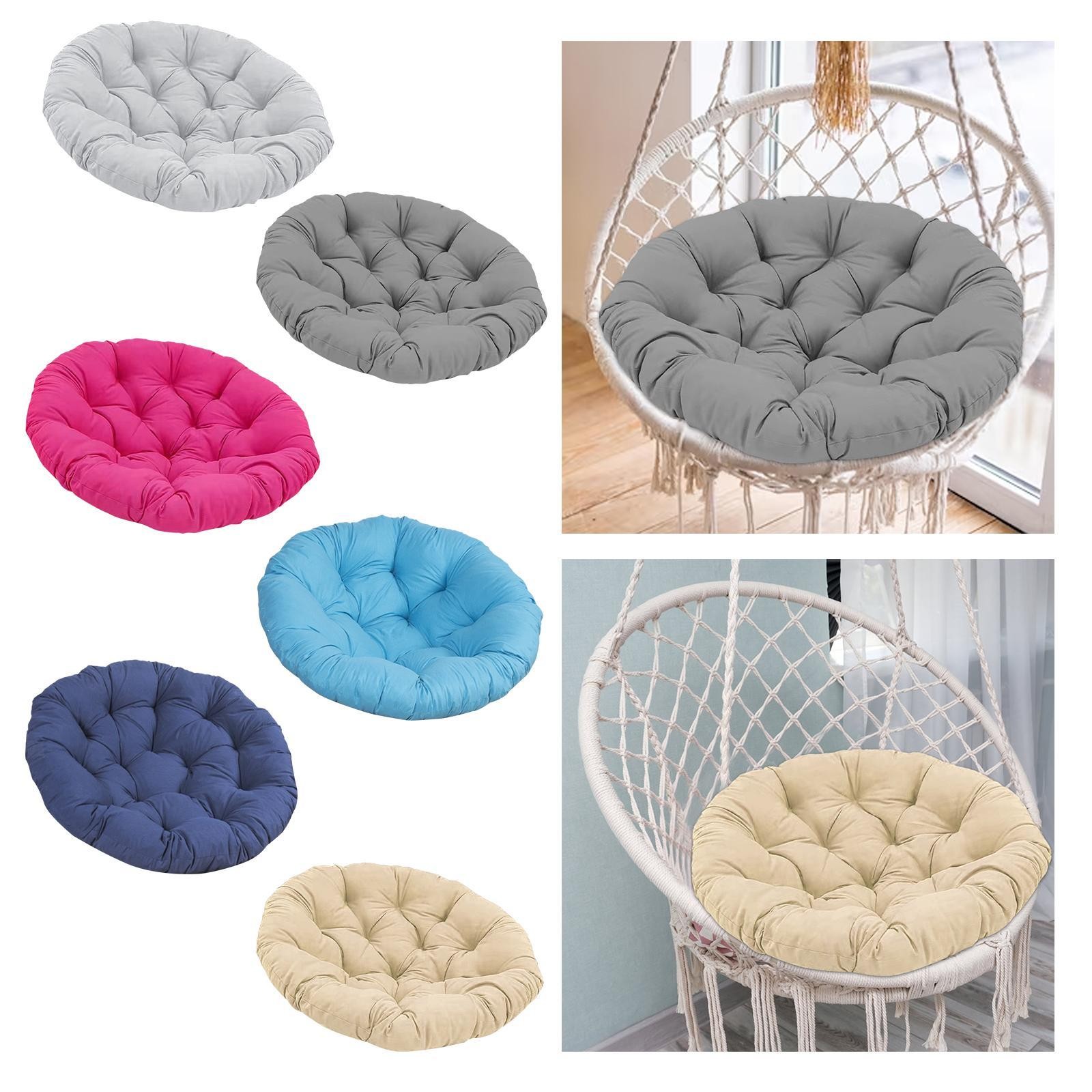 Round 50cm Padded Seat Cushion Egg Shape Chair Pad for Living Room Accessory