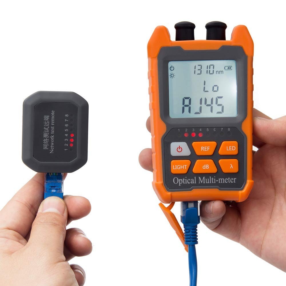 Professional Optical Fiber Cable Tester with Integrated Functions & RJ45 Support