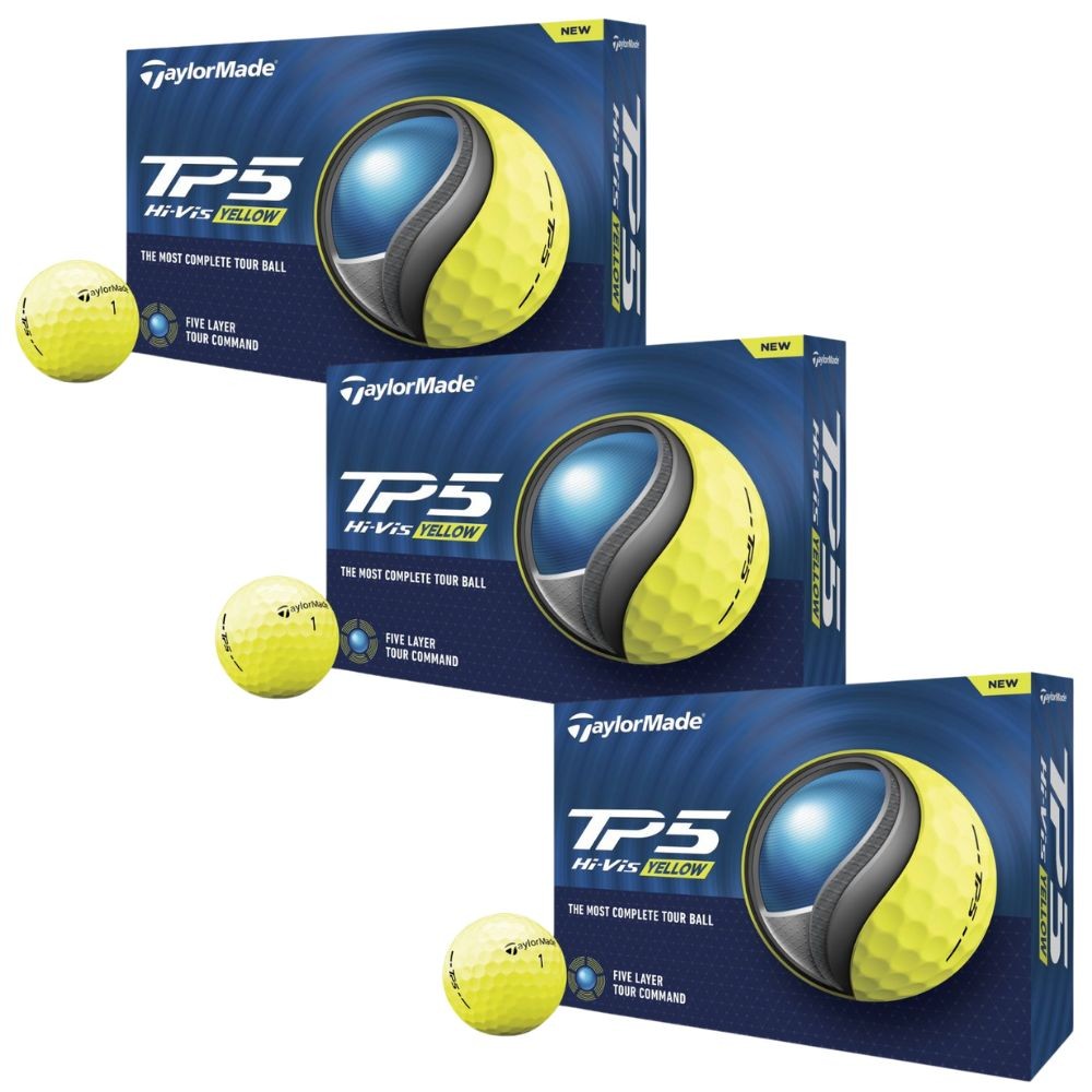 TaylorMade 2024 TP5 Yellow Golf Balls (3 Dozen)