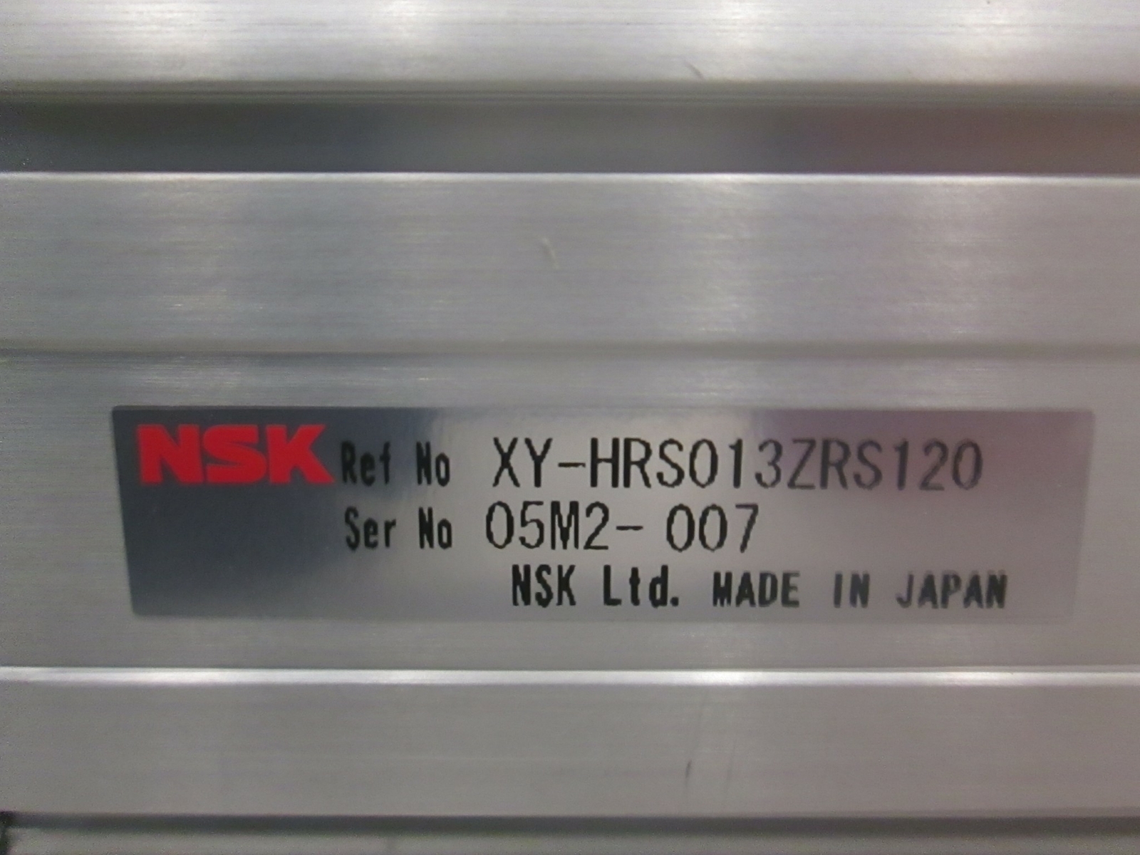 NSK XY-HRS01 X Axis Robot Slide Module Assy, Used