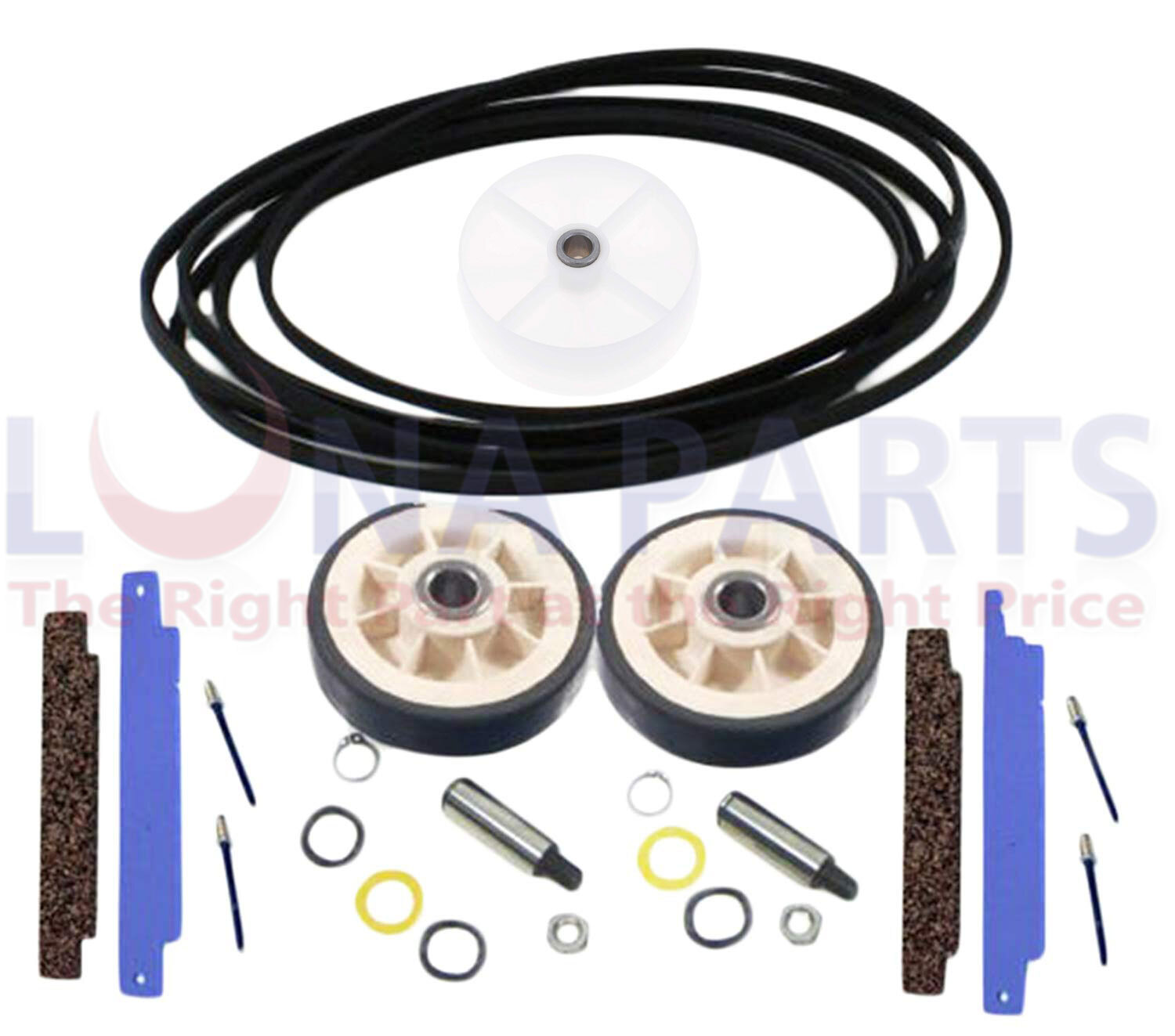 DE7500 Maytag Dryer Rollers Shafts Belt Pulley Slides Kit