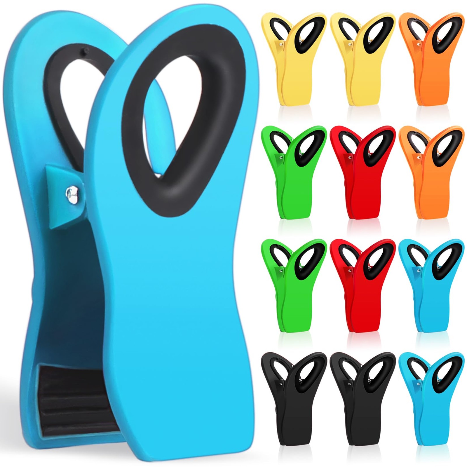 Jetmore 12 Pack Chip Clips Bag Clips, Magnetic Clip for 12 Pack, 12