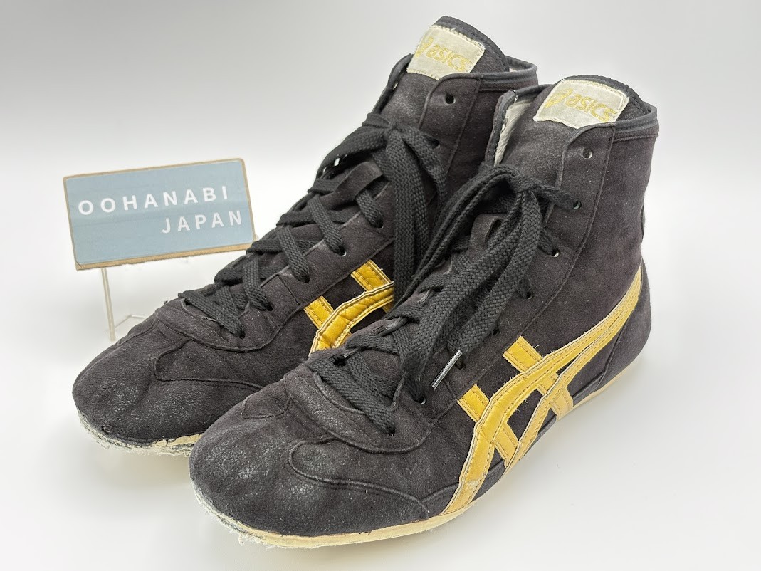 ASICS EX-EO Old model Wrestling Boxing shoes TWR900 US 8  26.0cm Black Gold USED