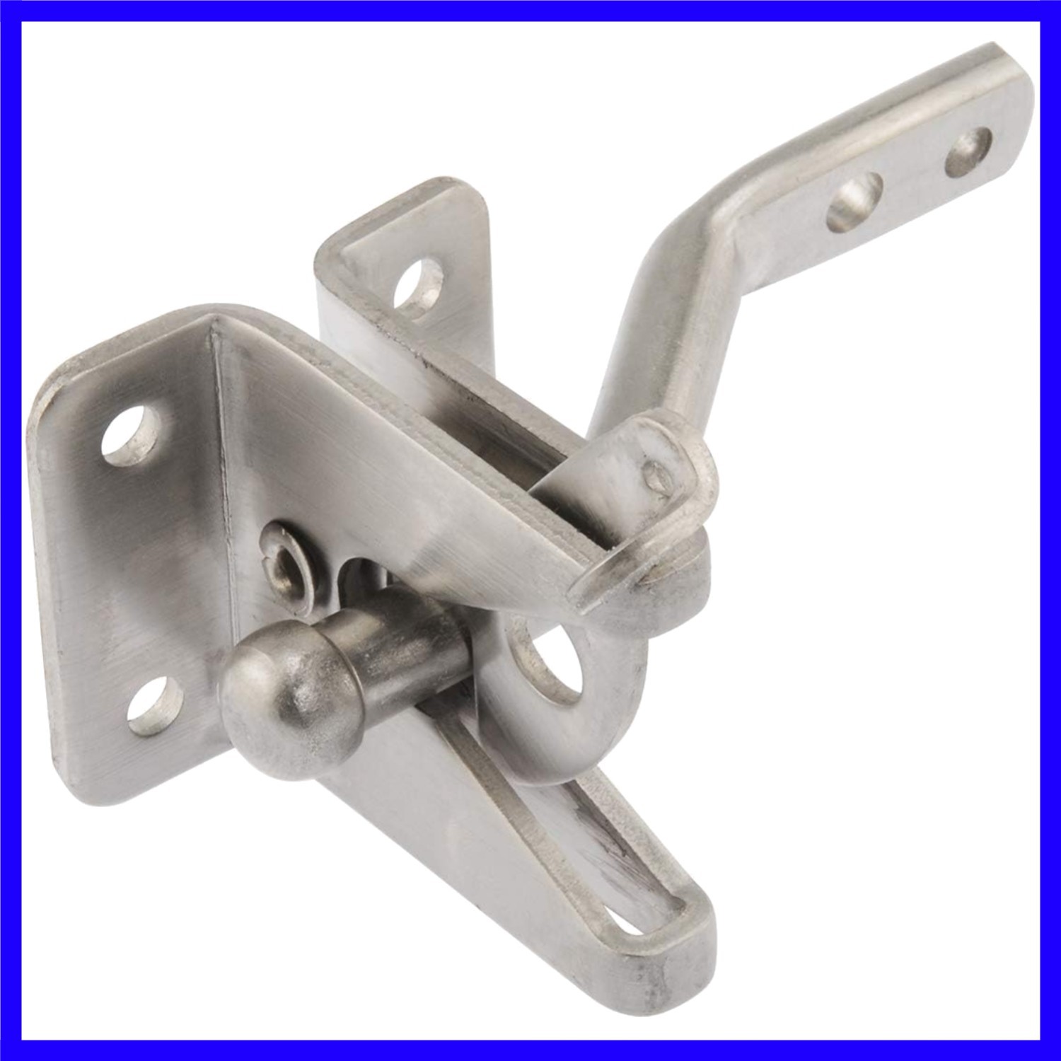 Universal Stainless Steel Gate Latch with Security Bar for Left or Right Gates