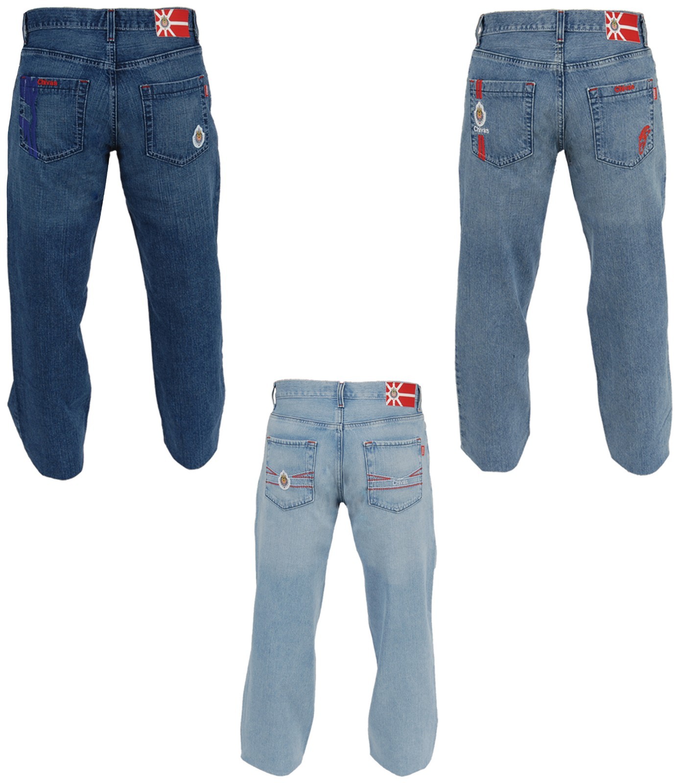 Chivas del Guadalajara Men's Denim Pants Official Licensed(Pantalon de Mezclilla