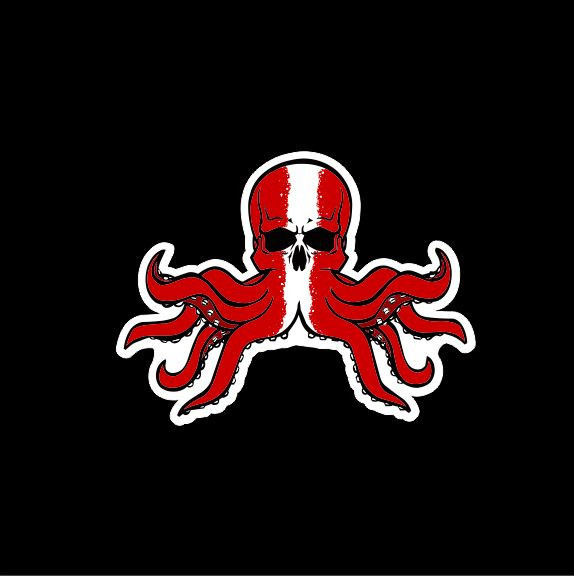 (Pack of 3) Scuba Diving Skull Squid 200-115