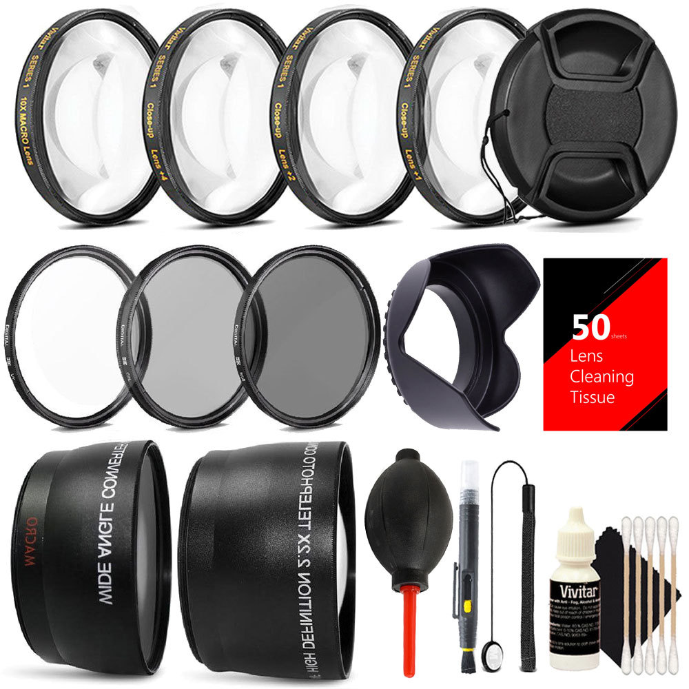 52MM Complete Lens Filter Bundle Macro + Fisheye for NIKON D5300 D5200 D5100