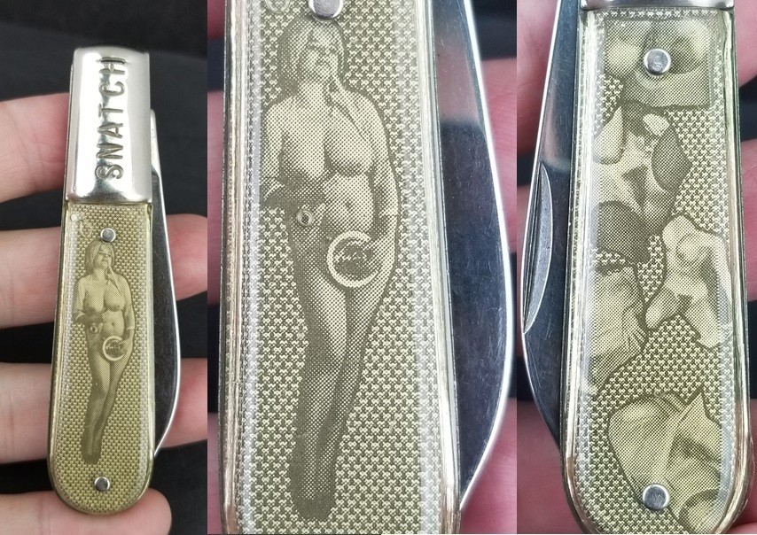 RARE "Snatch" nude pocket knife girlie NEVER USED & HARD TO FIND!