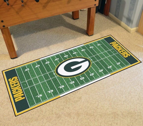 Green Bay Packers Football Field Runner Mat - 72"x30" - NFL Licensed Rug Gift