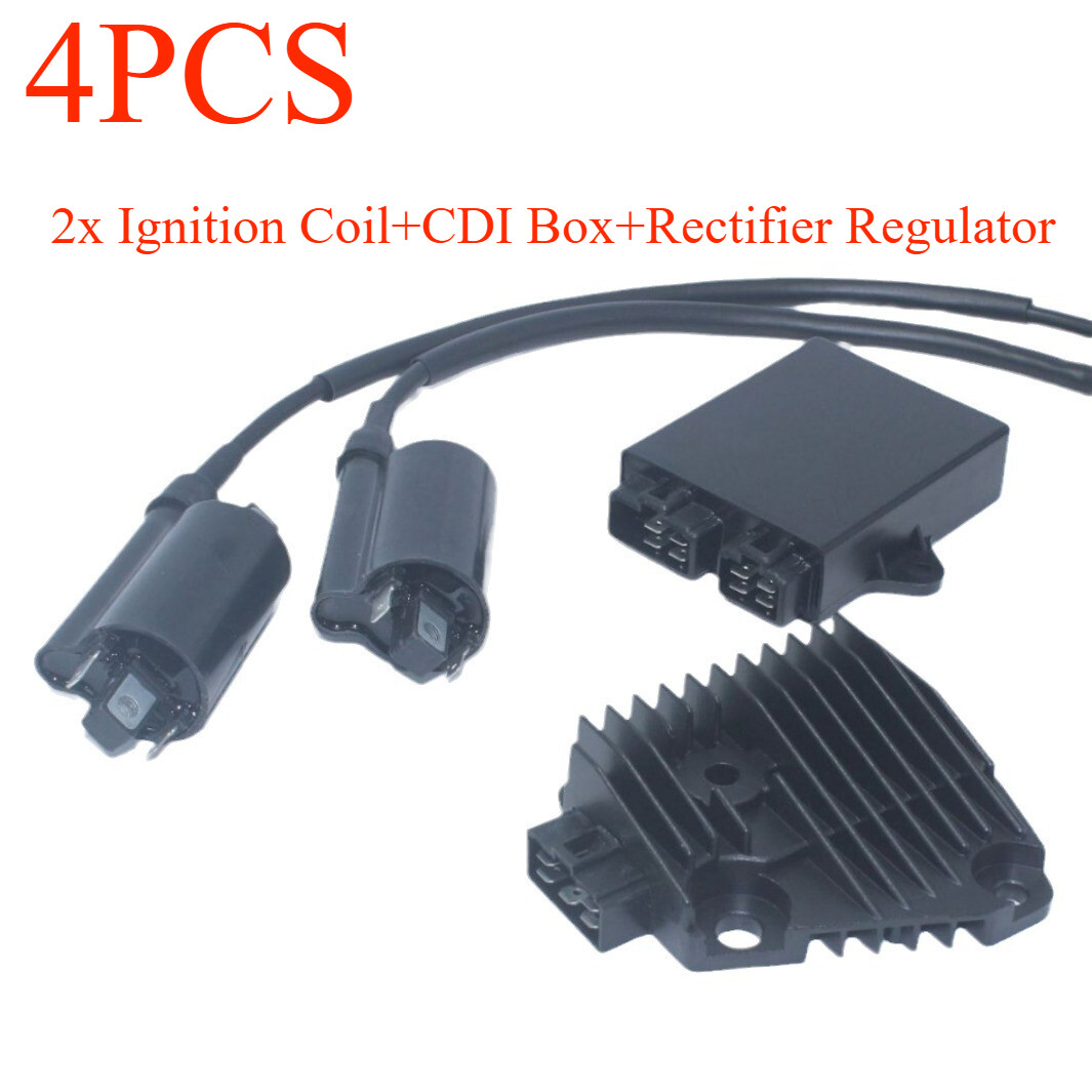 2x Ignition Coil+CDI Box+Rectifier Regulator For Yamaha Virago V Star 250 XV250&