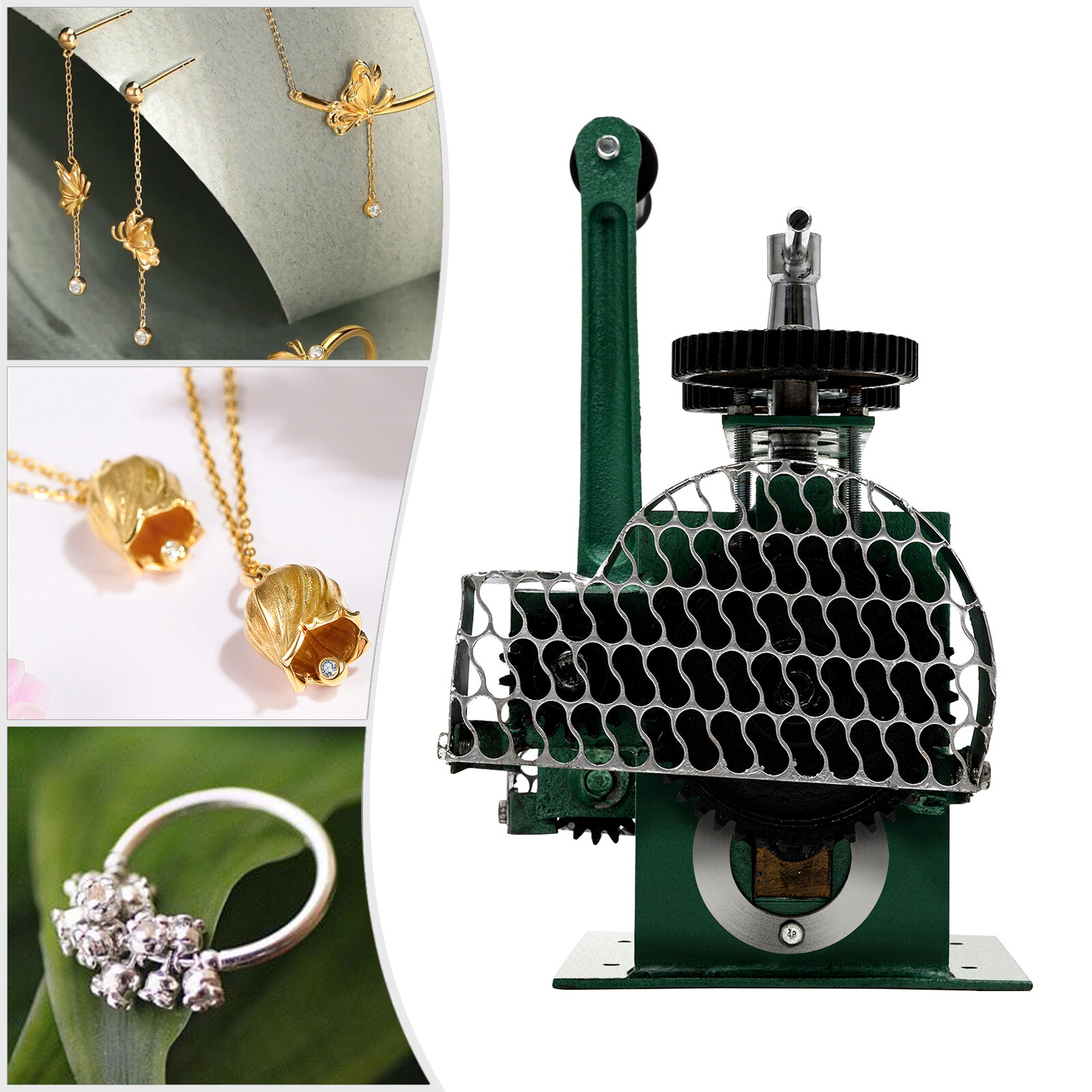 Rolling Mill Machine Rollers Metal Wire Flat Jewelry Tool Manual Combination USA