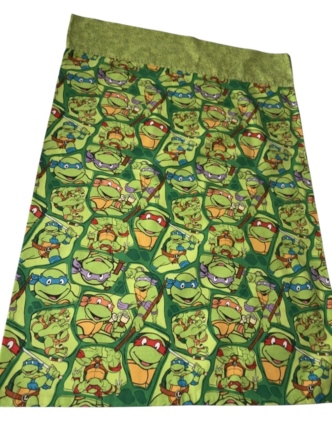 Ninja Turtle Pillowcase Handmade Standard Size 30" BY 20"