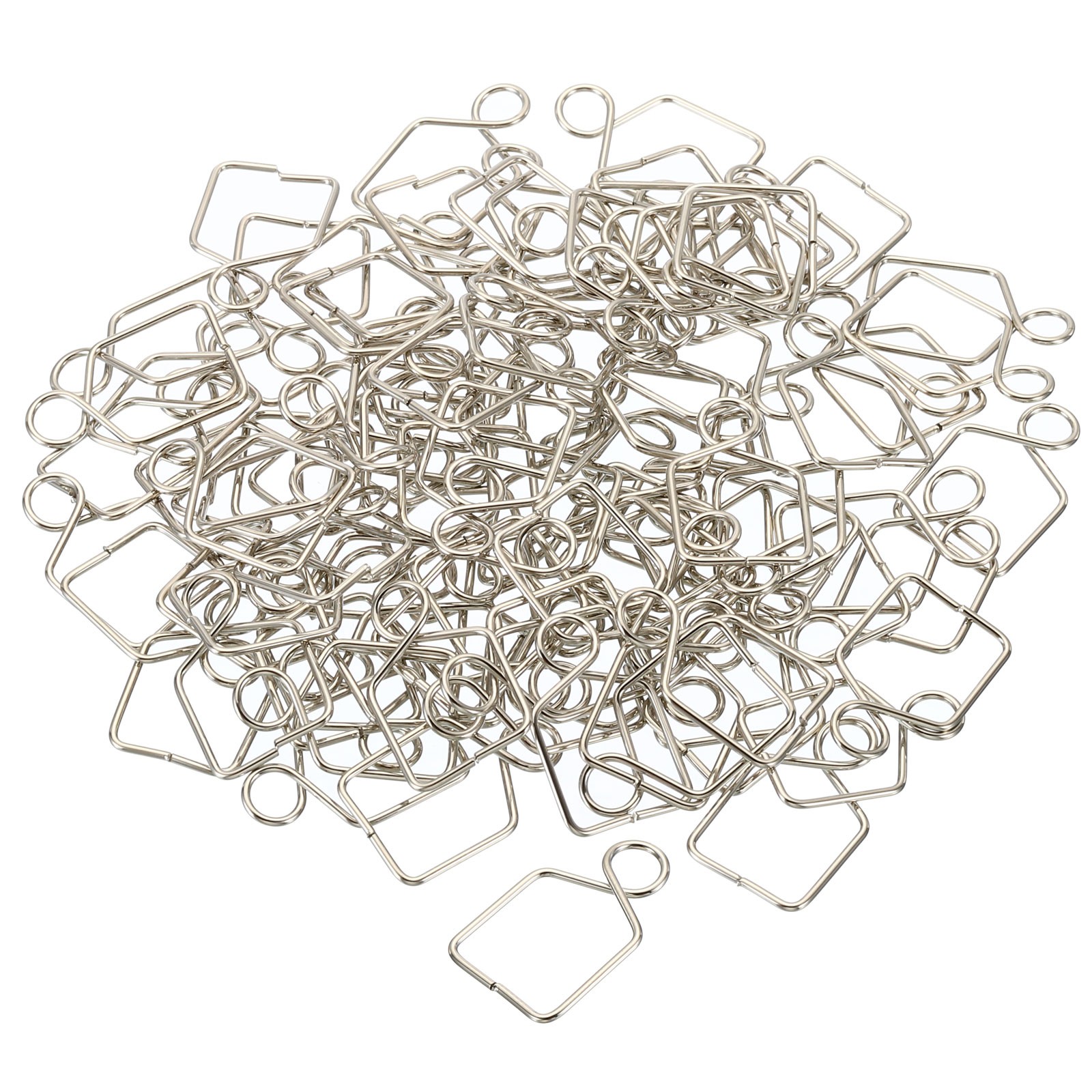 100Pcs 19mm L x 12mm W Chandelier Connector Clip Chandelier Buckle Silver