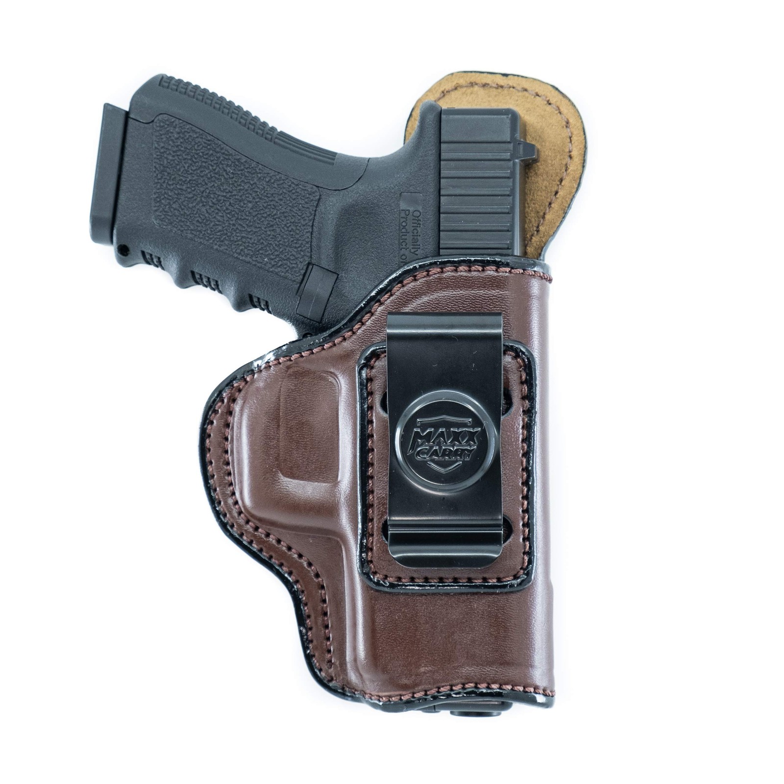 Maxx Carry Inside The Waistband Leather Holster Fits Glock 30 IWB Holster Brown