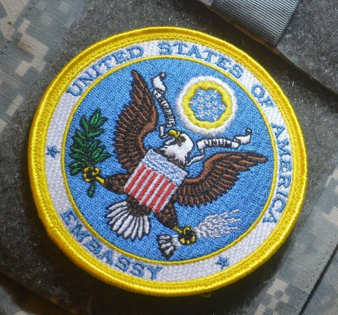 STATE DEPT WPS CONTRACTOR PMC DDS burdock INSIGNIA: US EMBASSY (Generic- color)