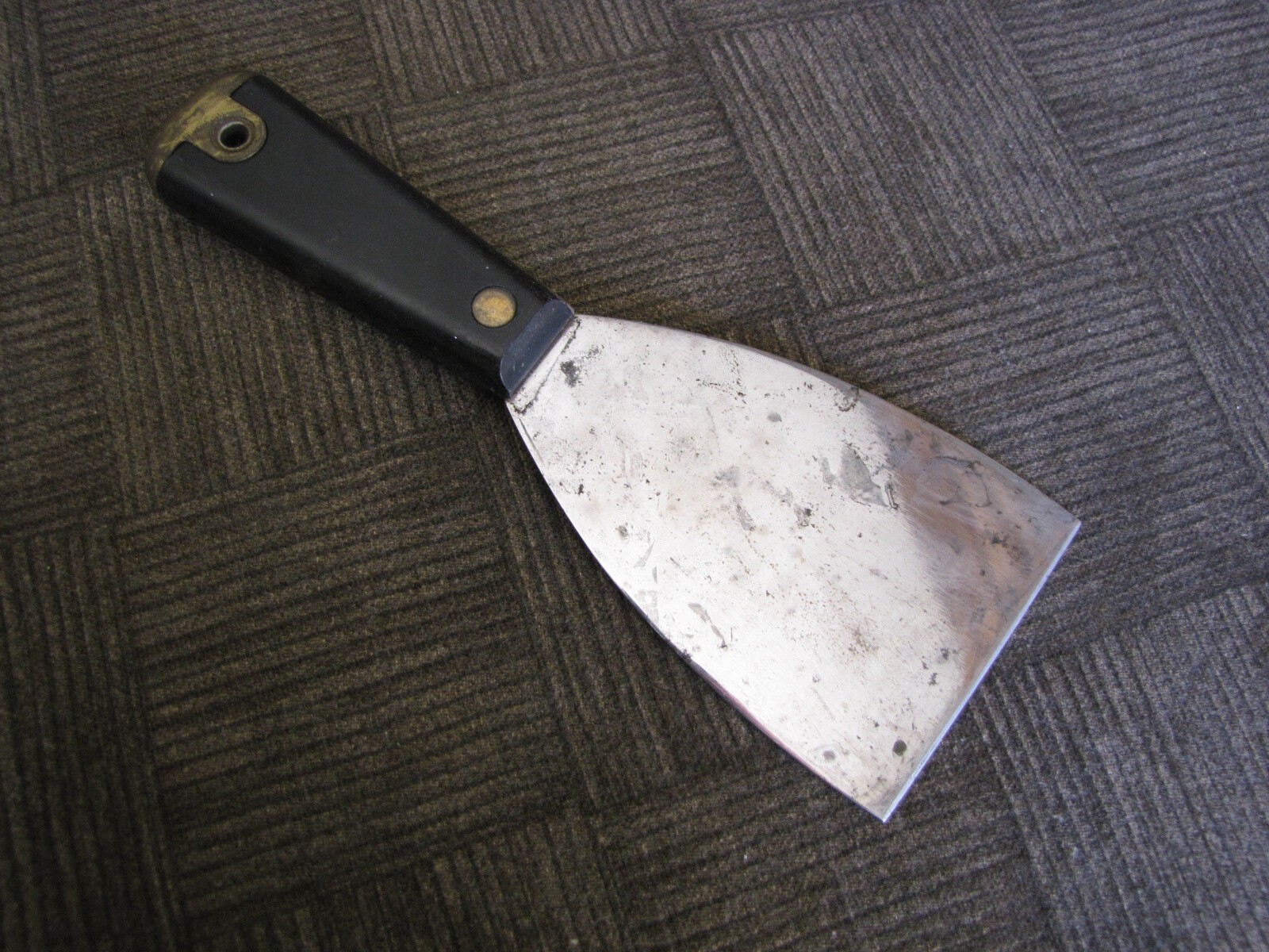 RED DEVIL Broad Knife / Scraper 3" Stiff Slant Blade With Nail Set Handle - USA